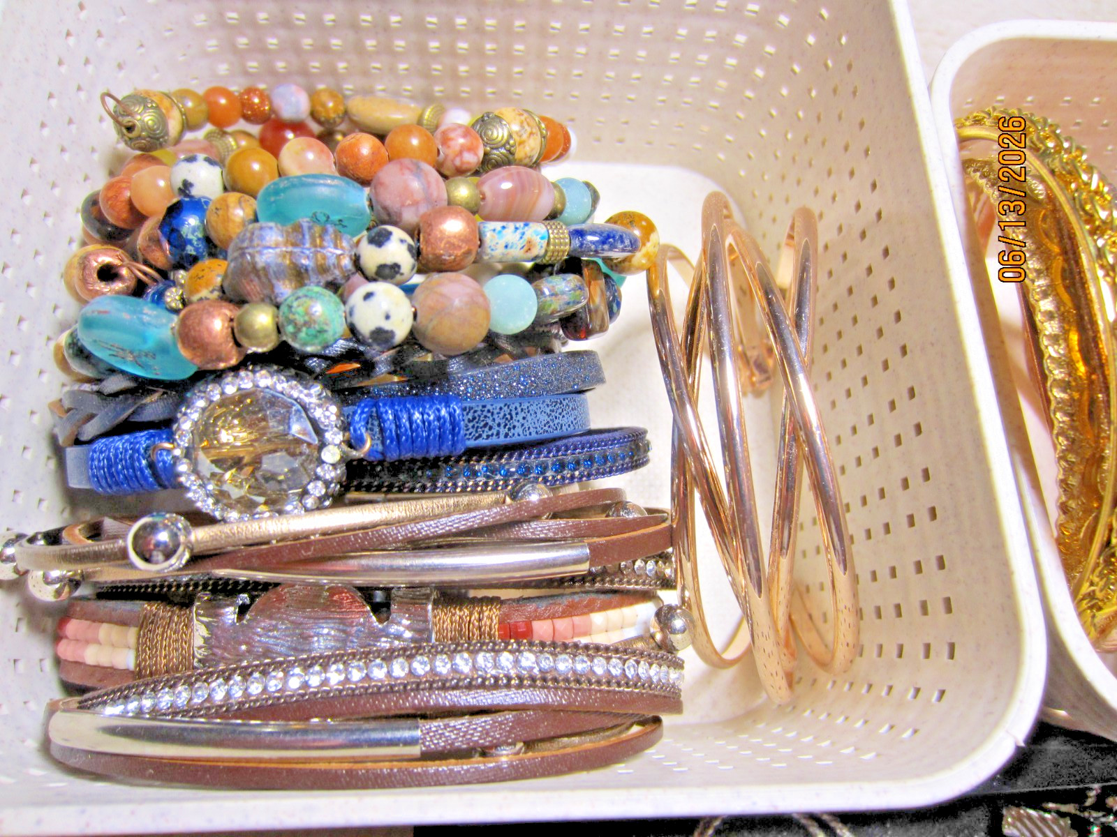 Mixed Lot ALL Bracelets Vintage/Modern Bangles Gemstone Wrap Signed Rhinestones