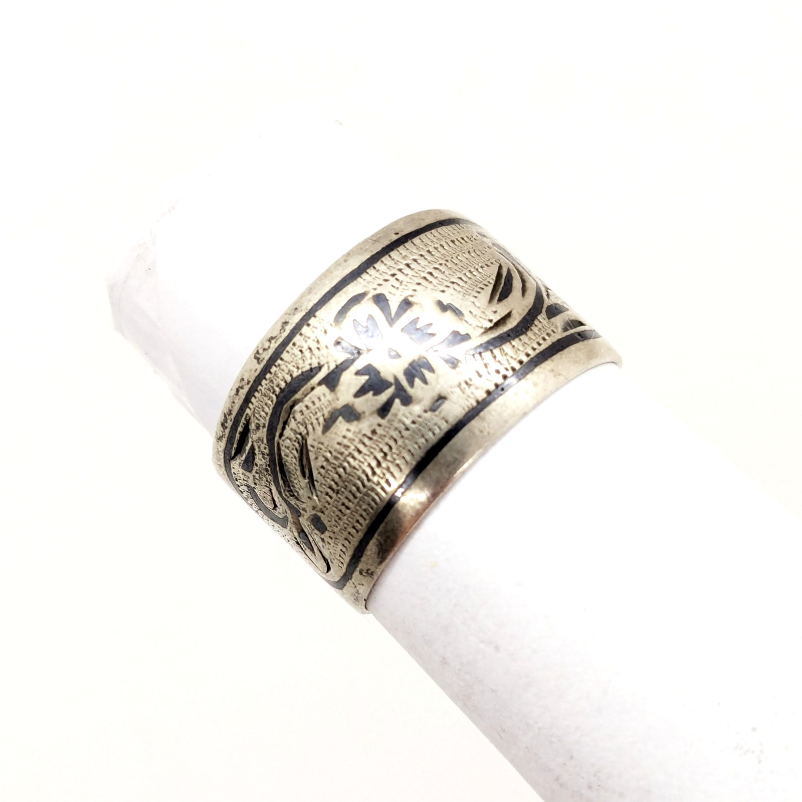 Vintage RING KUBACHI Silver⭐️916 stamp Star ussr with Blackening-size: 6.5US #13