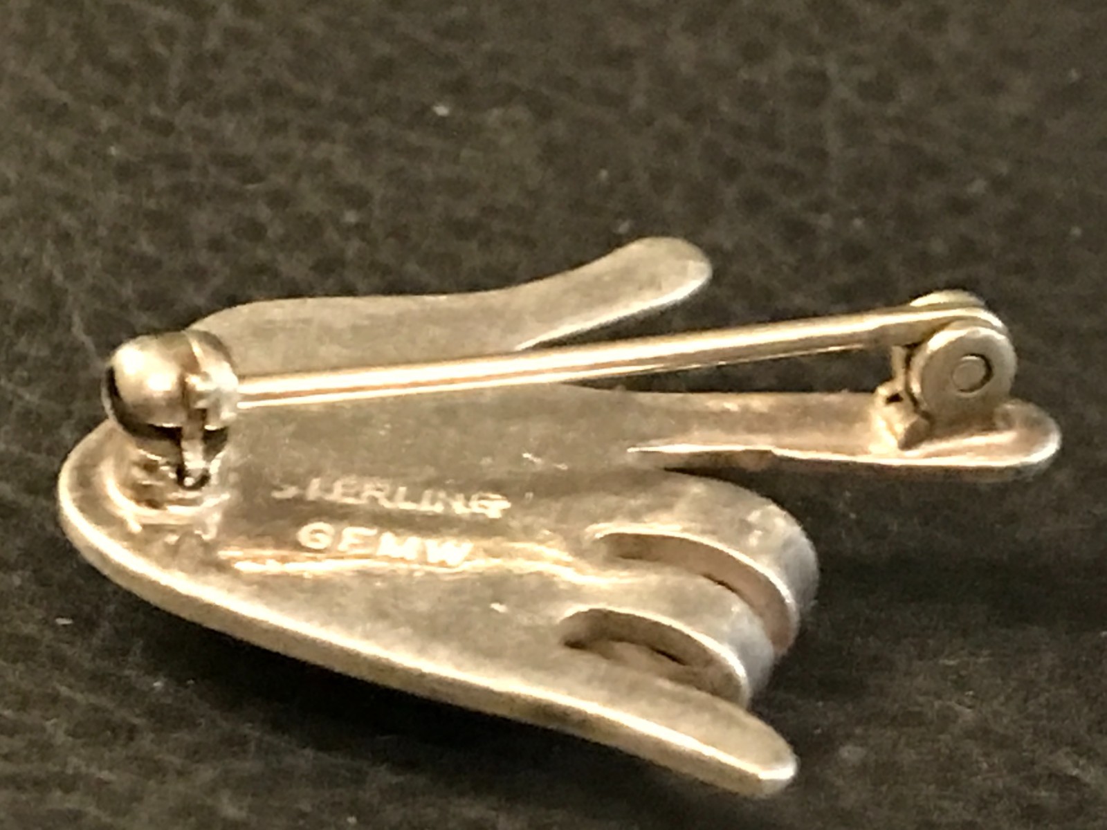 Vtg Sterling Silver GREAT FALLS METAL WORKS I Love You Hand Sign Language Pin