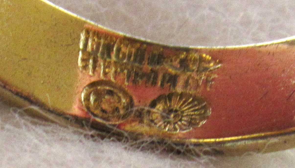 Vintage US Navy Blue Stone Men’s Ring Eagle Anchor 18K Gold Electroplate Size 12