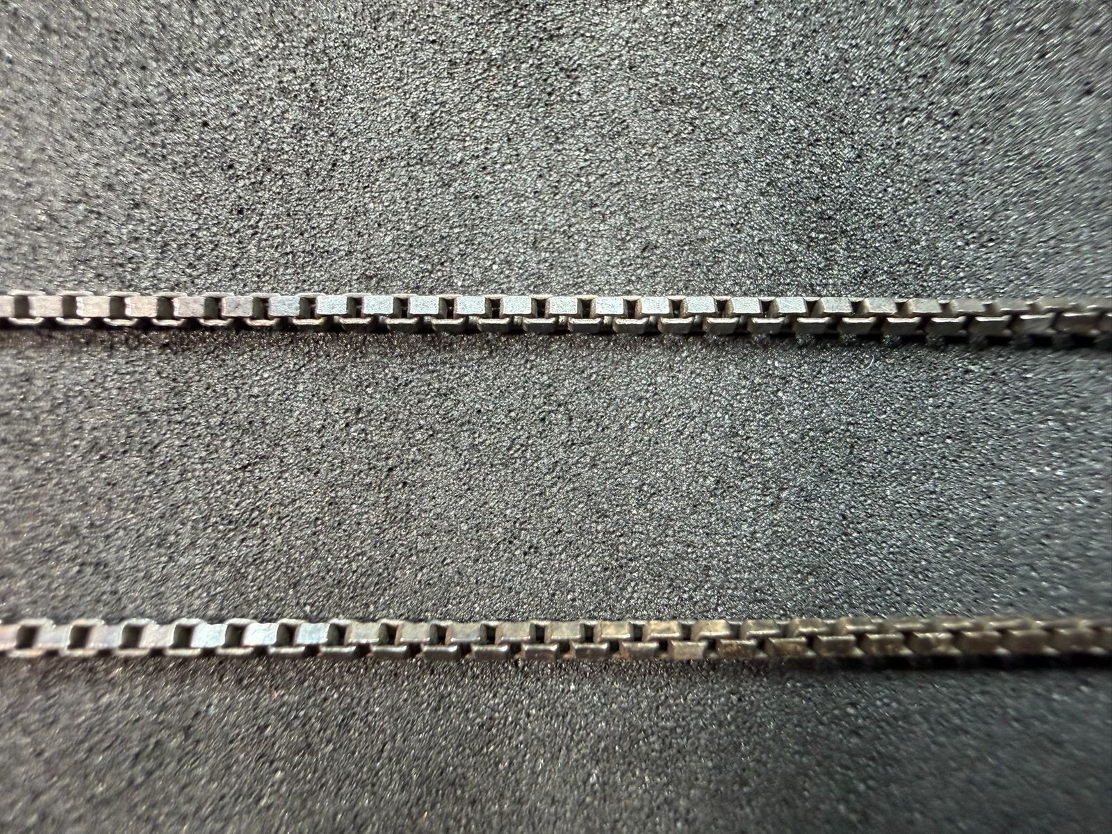 3.36g Vintage Sterling Silver 925 Box Chain Necklace 20 in M