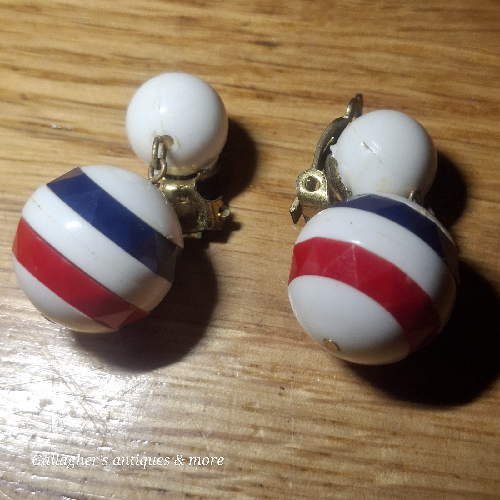 Vintage RED WHITE BLUE American Flag Jewelry Lot Patriotic USA 4th Of July 140