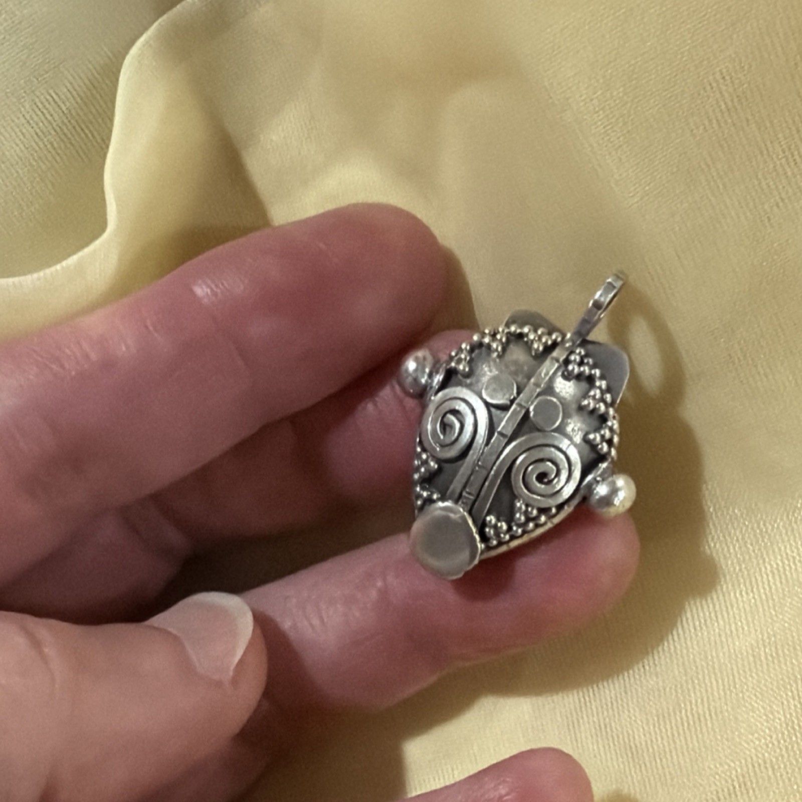 Silver Asymmetrical Pendant Charm for Unisex Adults Fashion Jewelry Tribal Mask