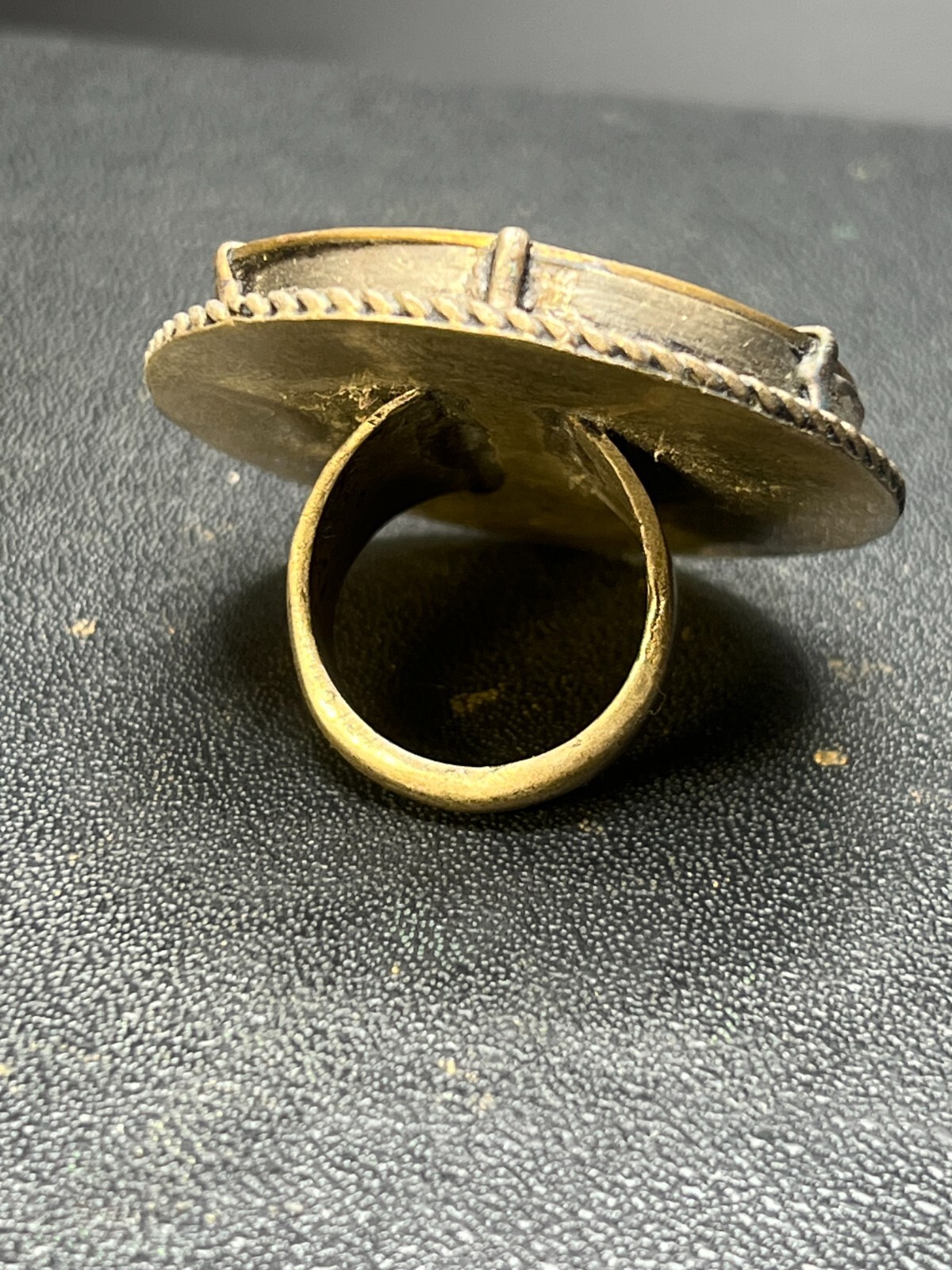 Old Antique Engraved Copper Ring