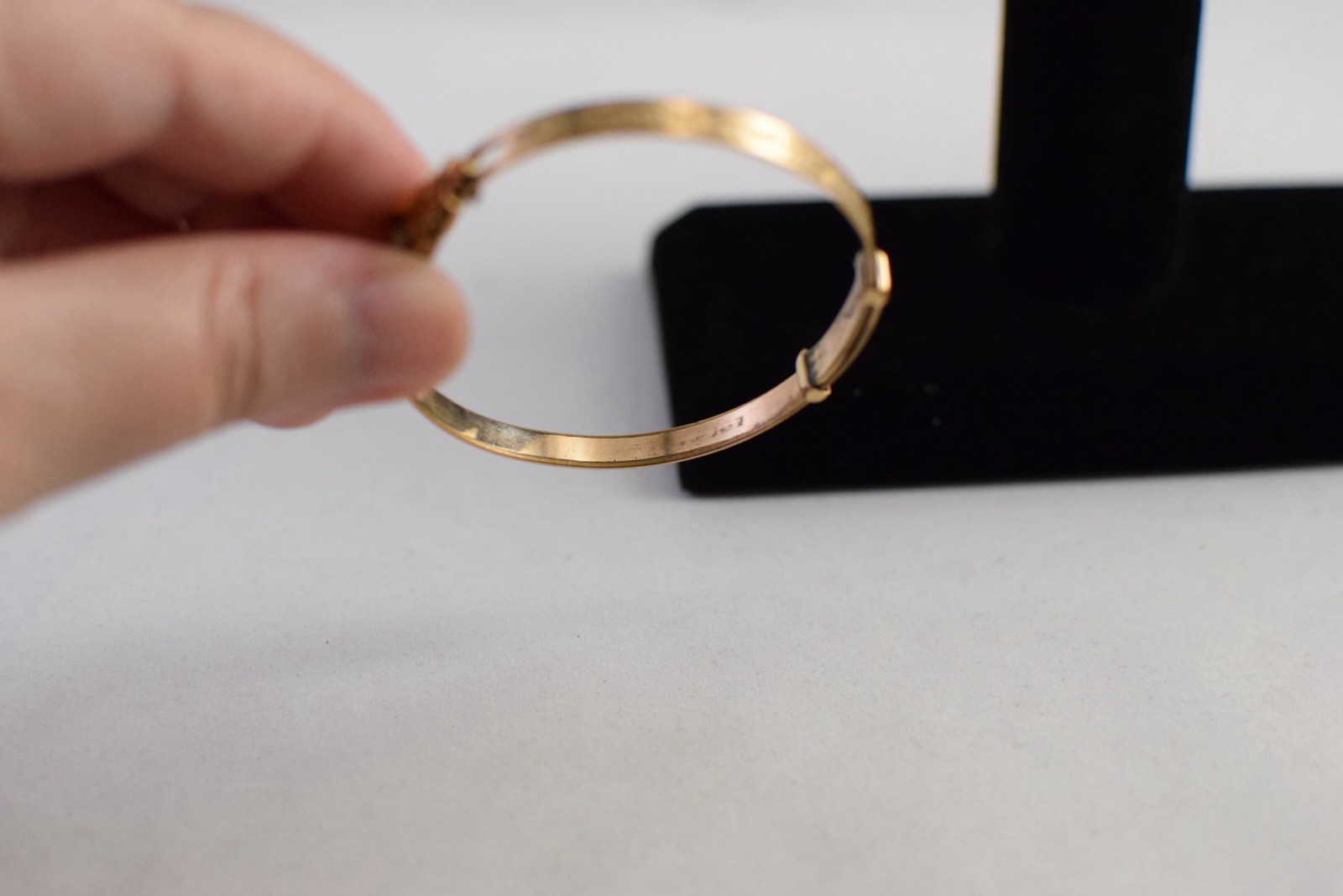Antique Victorian Rolled Gold Floral Expandable Bangle Bracelet Read