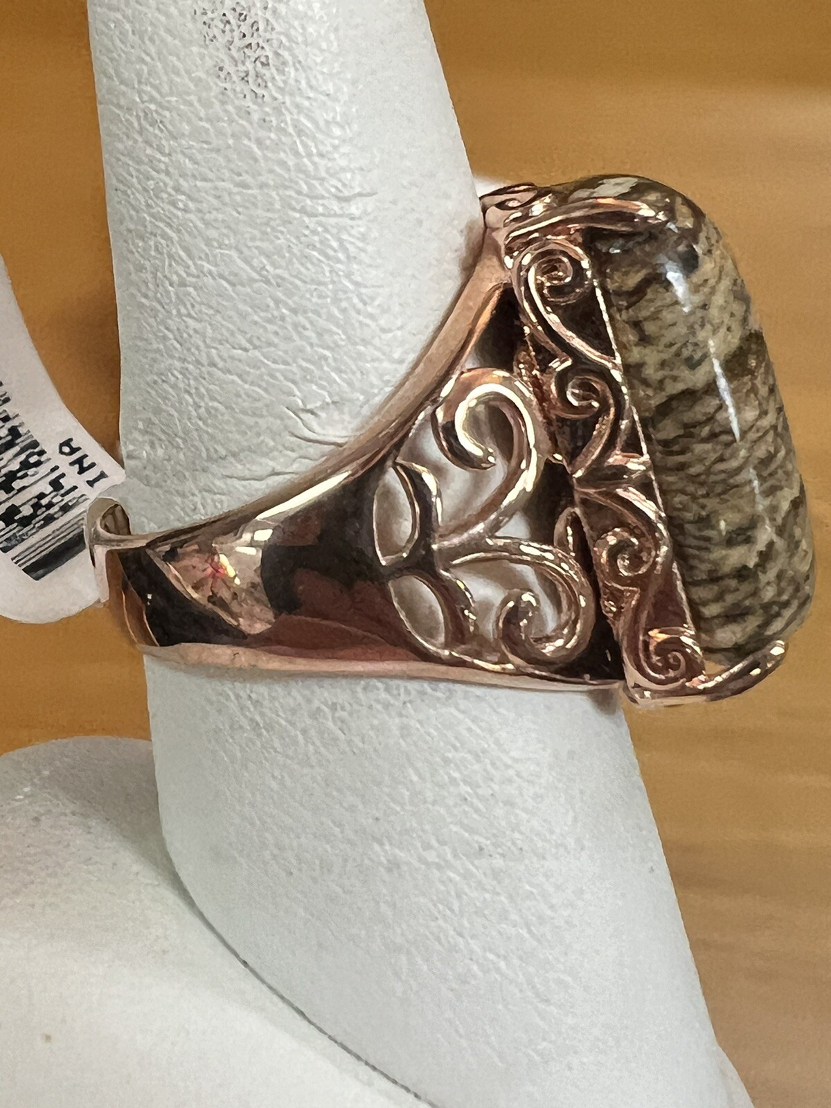 Jasper Signed JZ Tennis Bracelet And Ring Set Matching Rose Gold Tone Plated