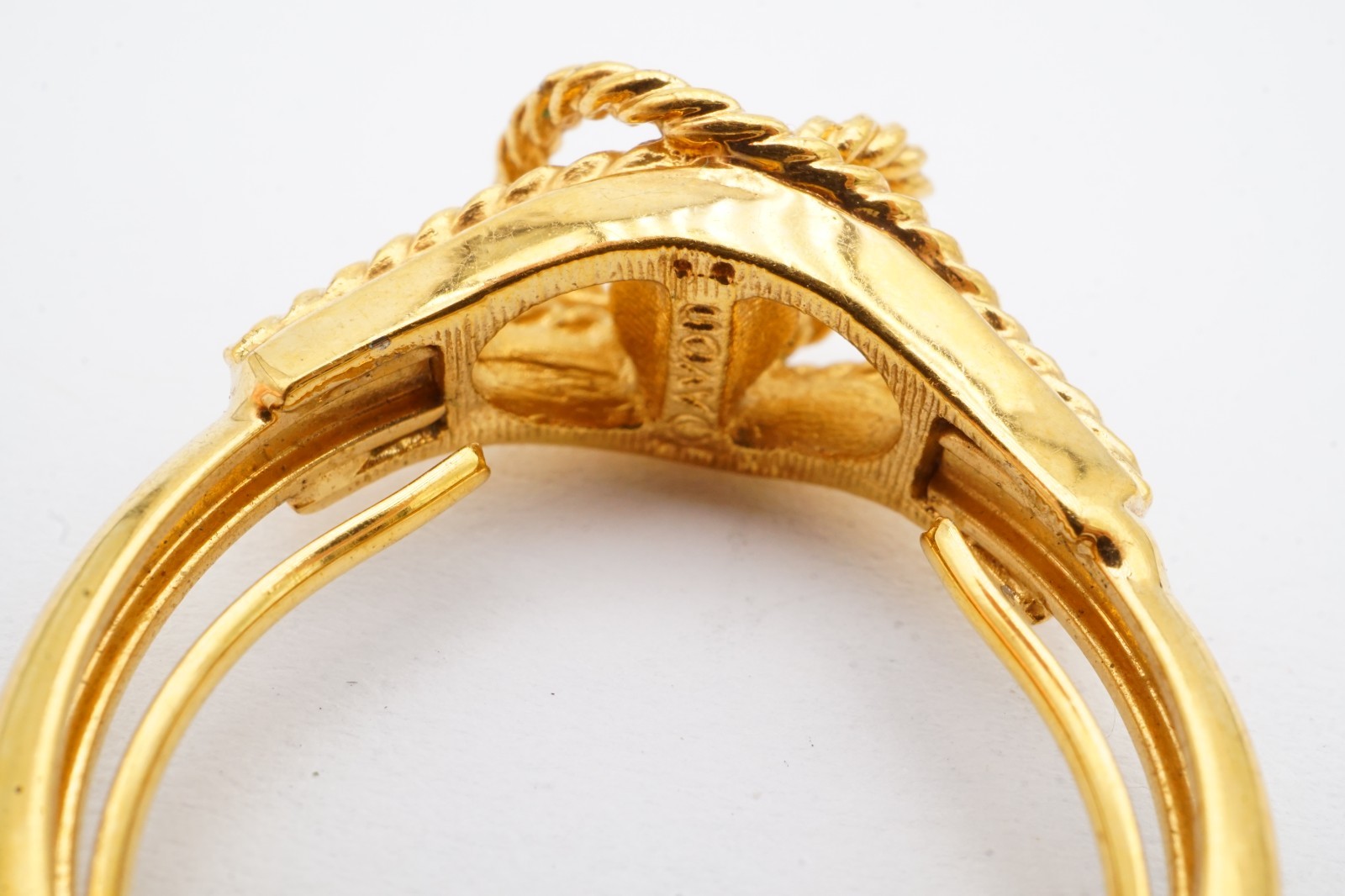 Vintage Avon Ring Gold Tone Faux Pearl Size 6 To 8 Adjustable