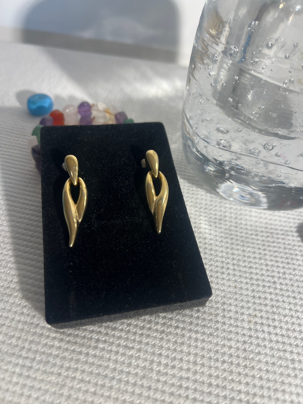 Vintage Trifari Gold-Tone Butterfly Backs-Earrings —
