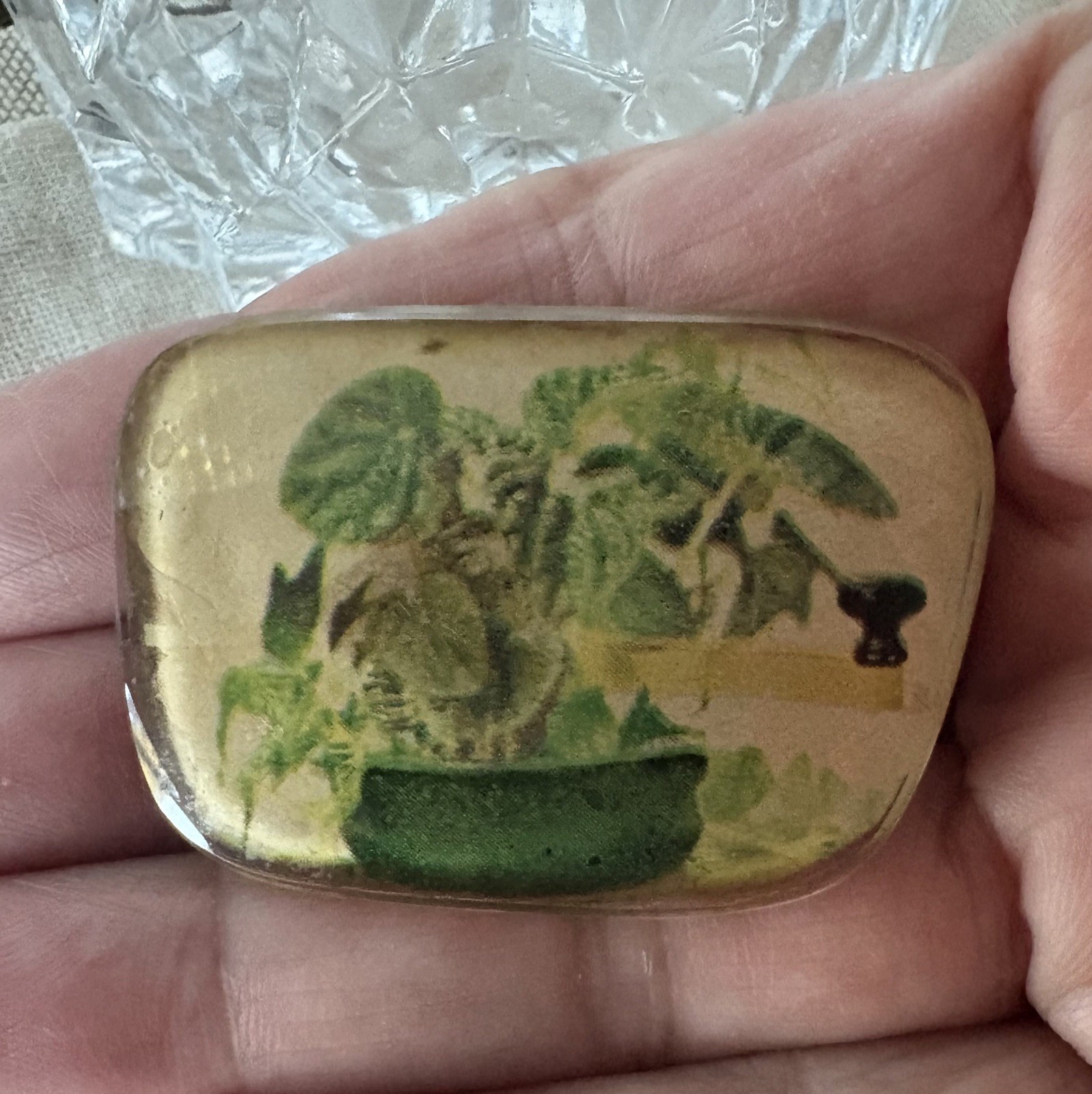Rare Vintage Potted Plant Brooch 1940s-1950s Handmade 🪴