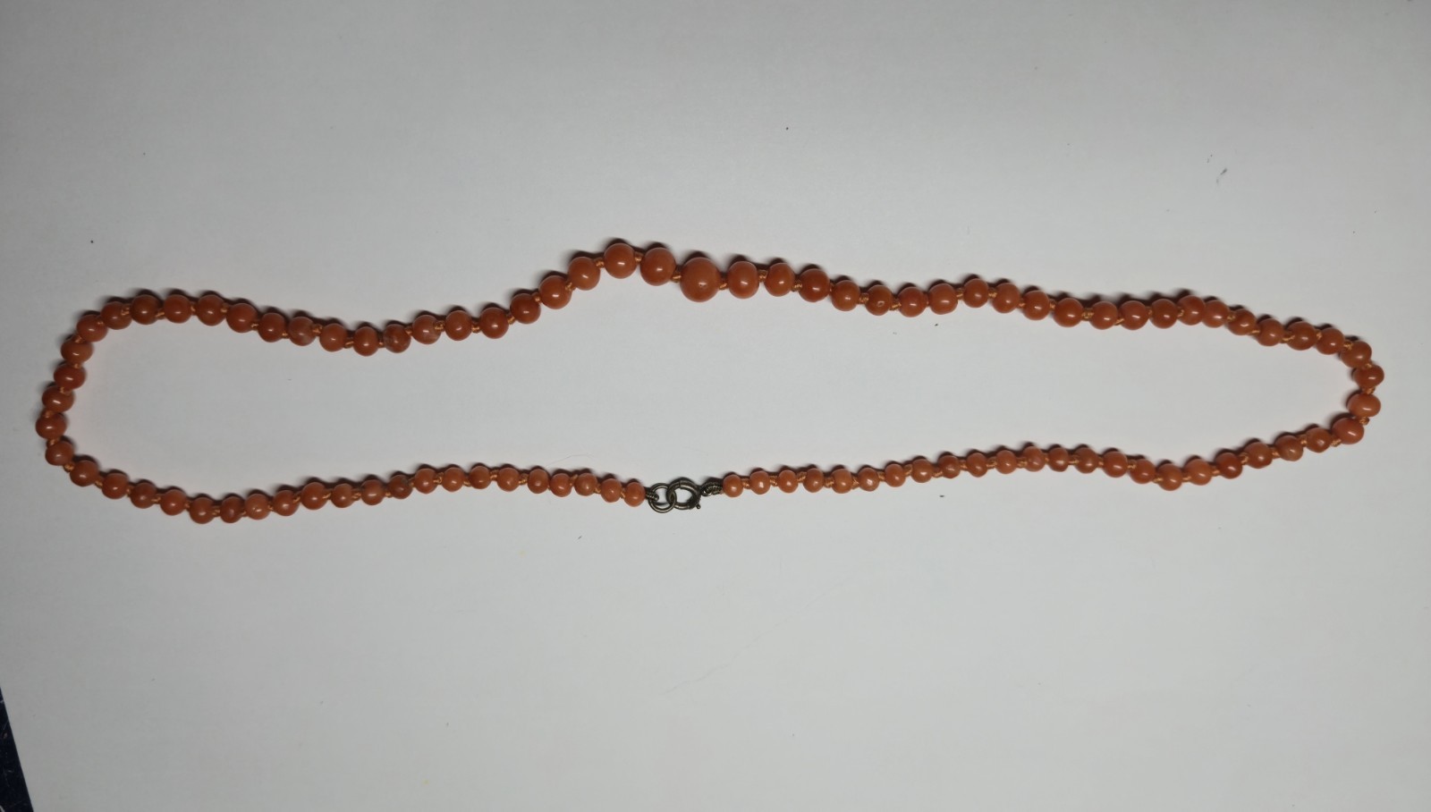 Antique Hand Knotted Red Coral Necklace