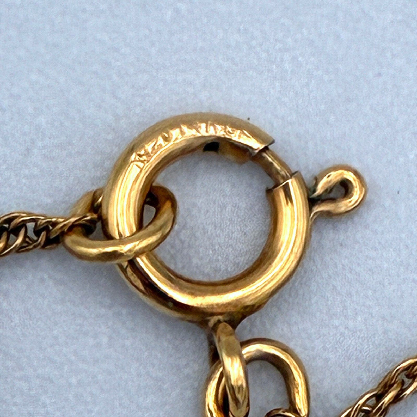 Vintage Opal Triplet Necklace Pendant w/ Gold Filled Chain 17″