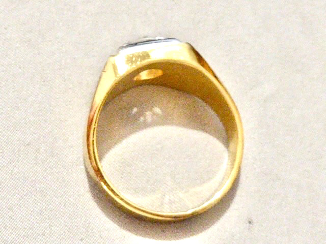 RARE 14k K YELLOW GOLD FILLED NEW OLD STOCK 70’S SIZE 12.75 SOLITAIRE RING