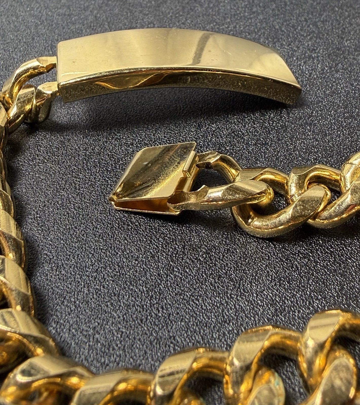 Engravable ID Bracelet SPEIDEL USA Gold Tone 8.5″ Link Bracelet No Box
