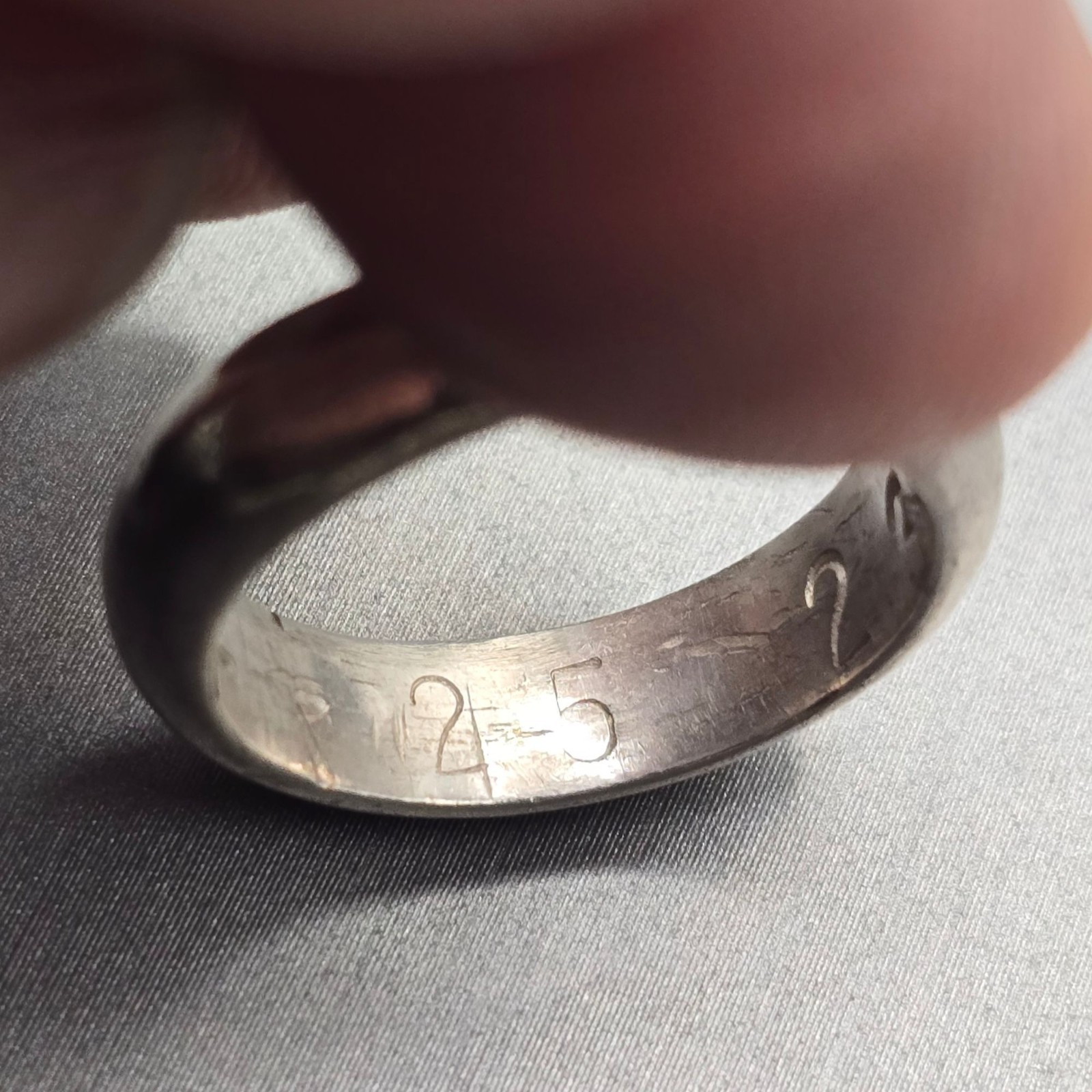 Vintage Sterling Silver Domed Wedding Band Ring Size 6.75 Heart Maker Stackable
