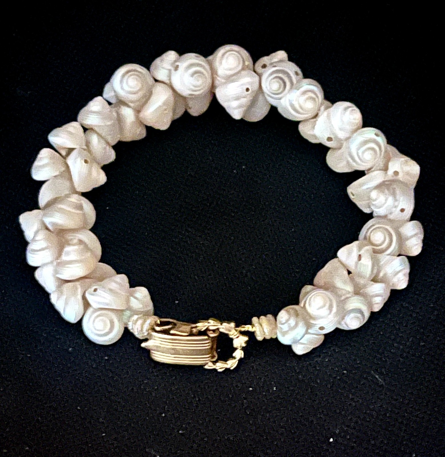 Vintage Iridescent Aboriginal Trochus Shell Necklace, Headpiece or Bracelet