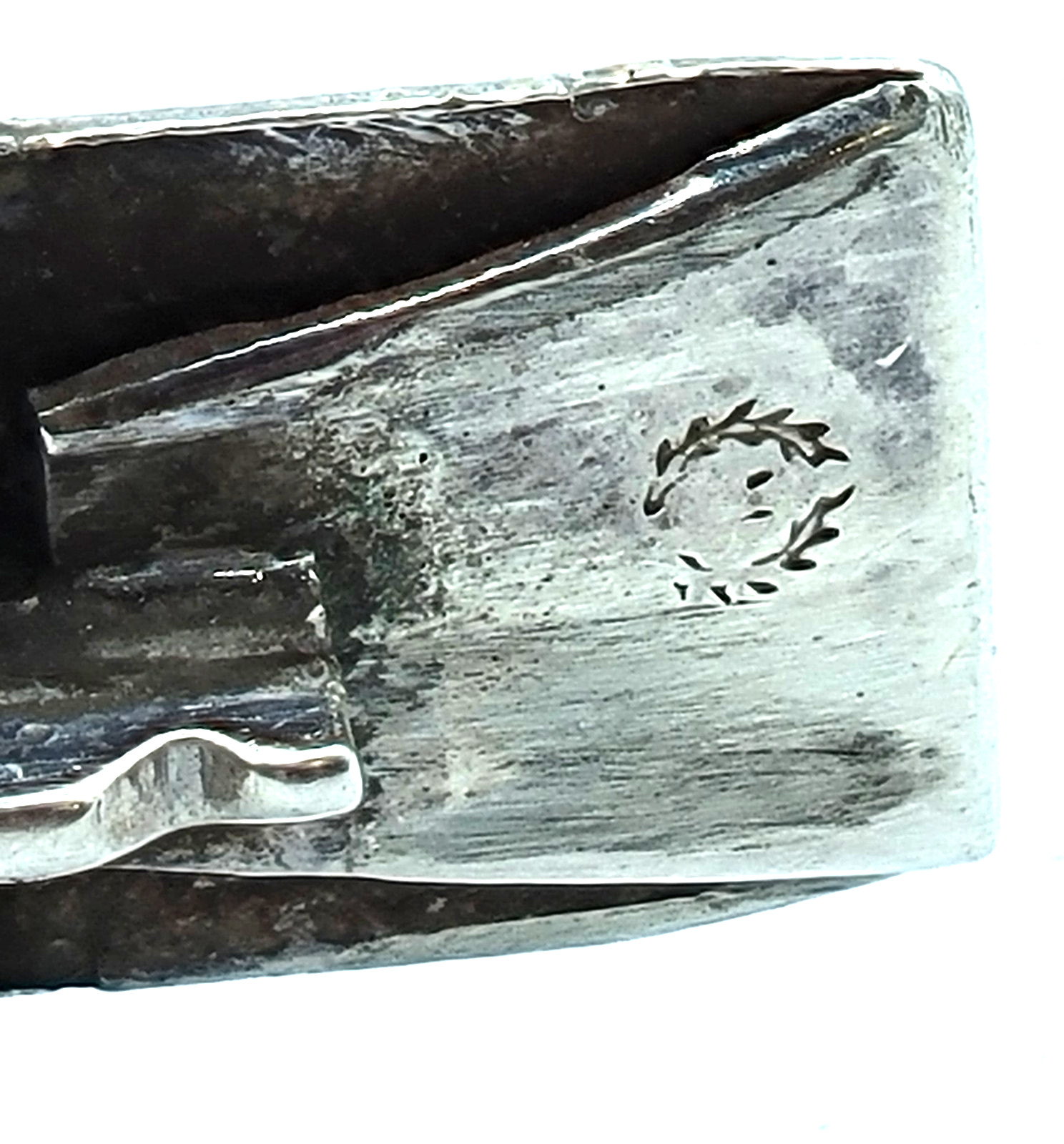 925 Hinge Cuff Bracelet (Missing Chain+Has Dents)