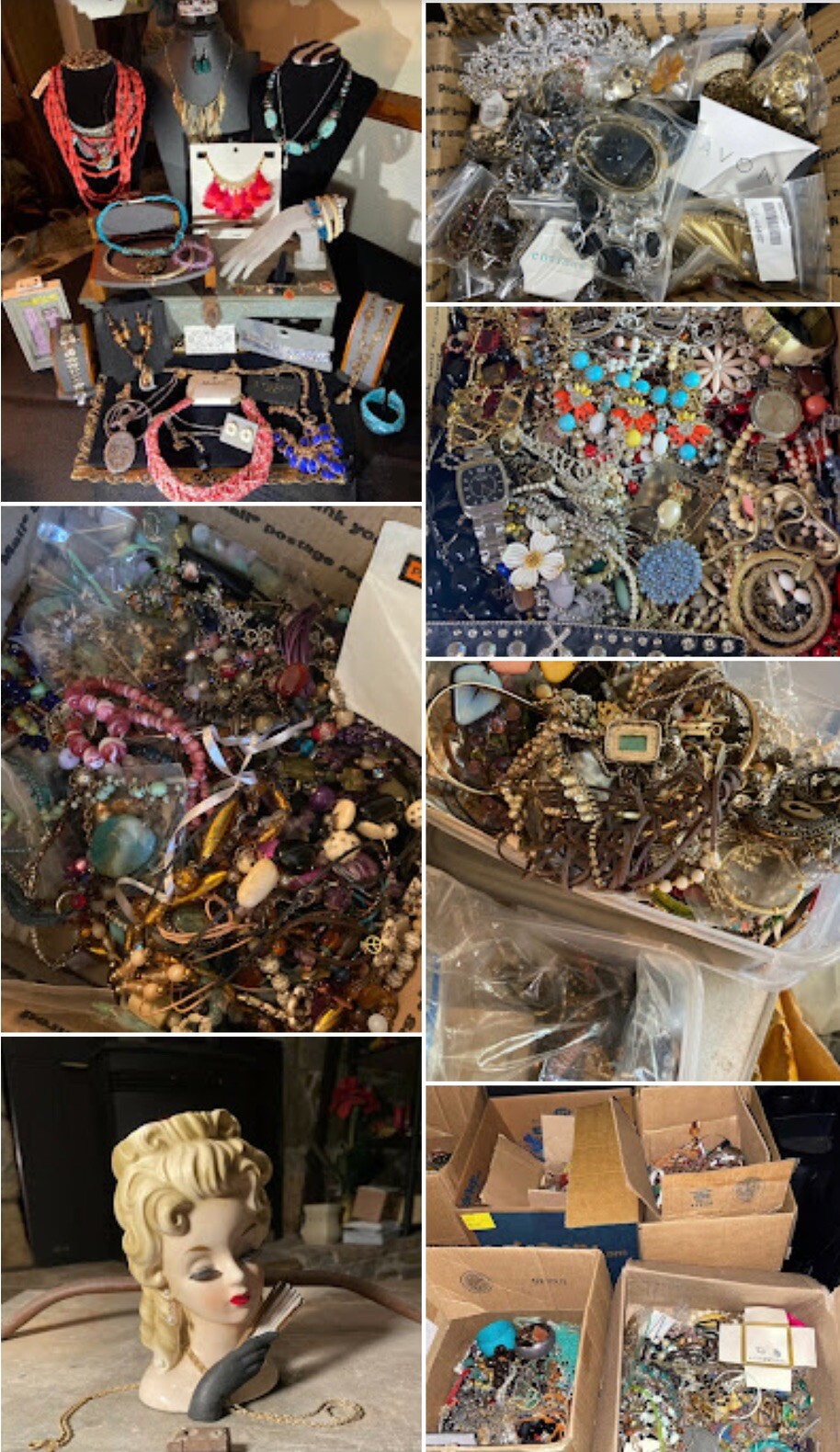 Vintage|Designer|Estate “UNSORTED” Jewelry: 6lbs-8lbs+ Crown! •All Wear •Tangled