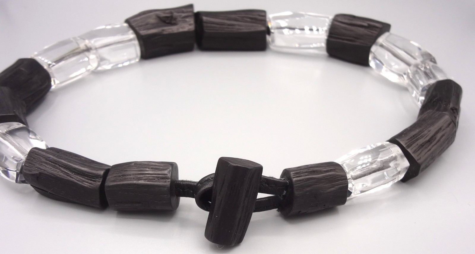 Gerda Lynggaard MONIES Chunky Black & Clear Acrylic or Resin Necklace