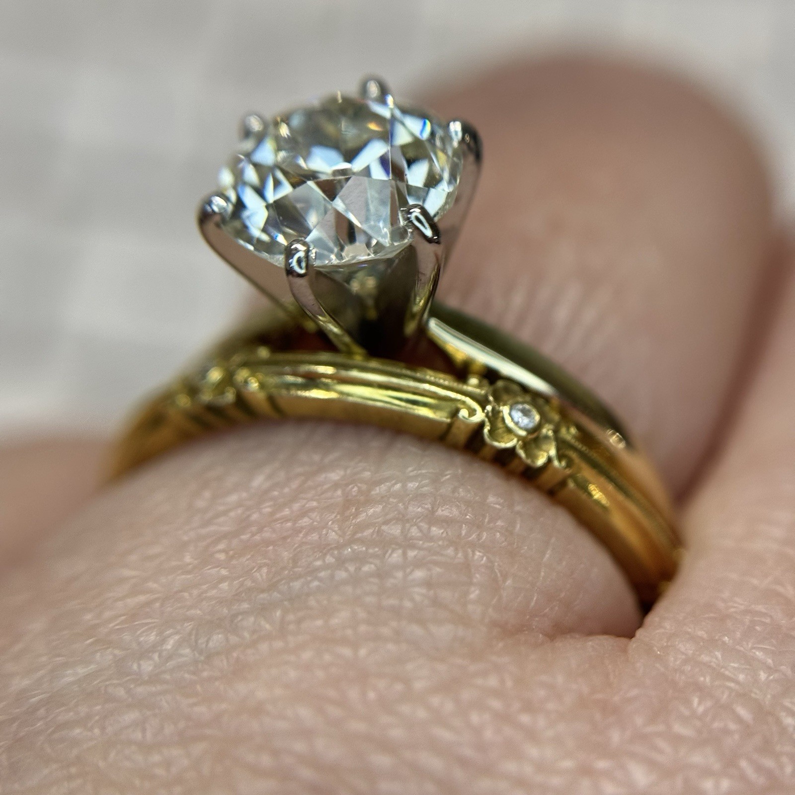 Vintage Van Craeynest Diamond Eternity Band 18k Yellow Gold