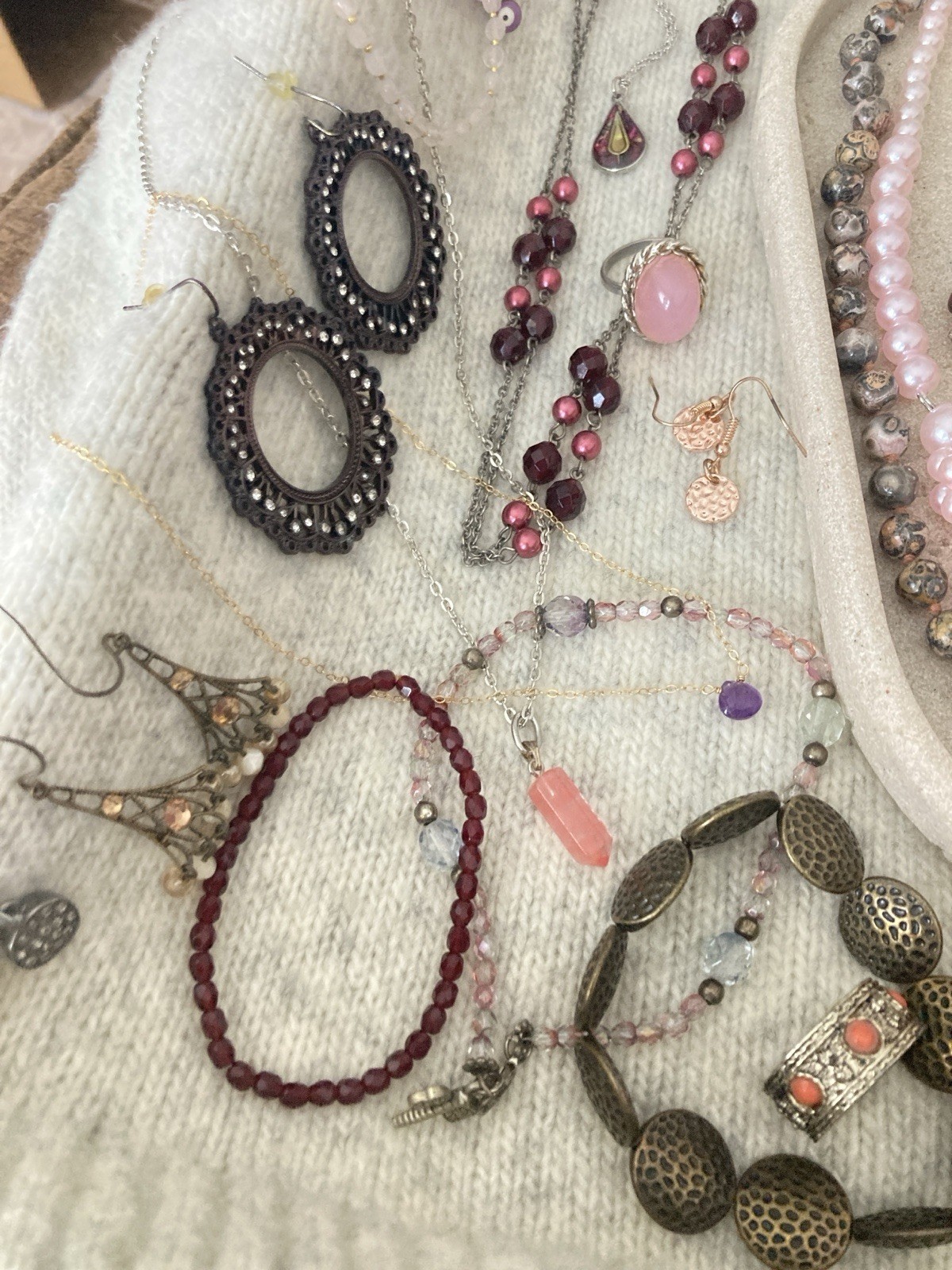 Vintage & Modern Costume Jewelry Lot Curated Collection ALL WEARABLE Purples