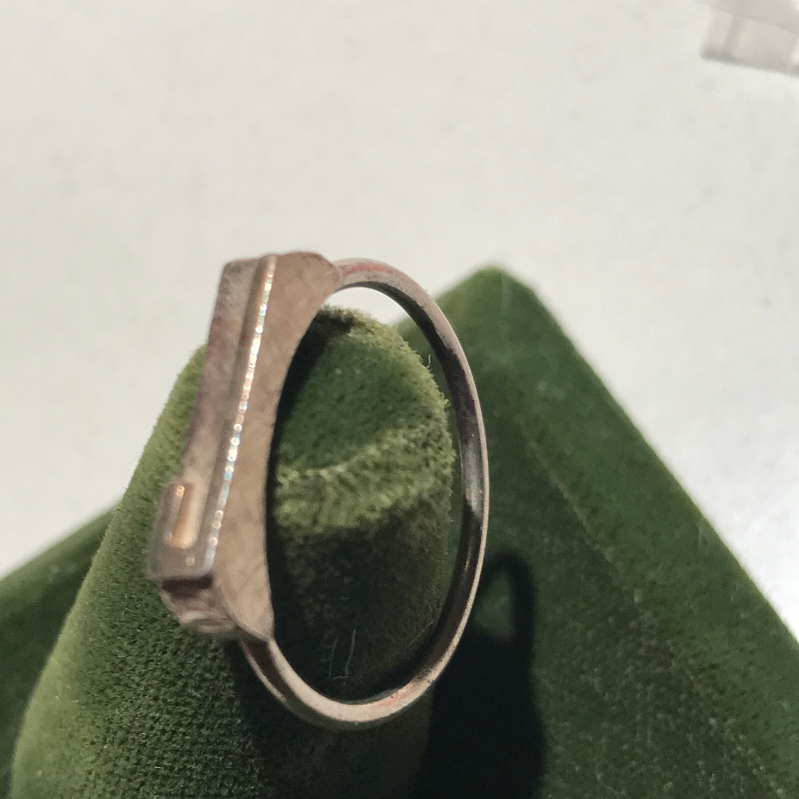 Vintage Sterling Silver Stamped Typebar Monogram “J” Ring Size 6 ADJUSTABLE