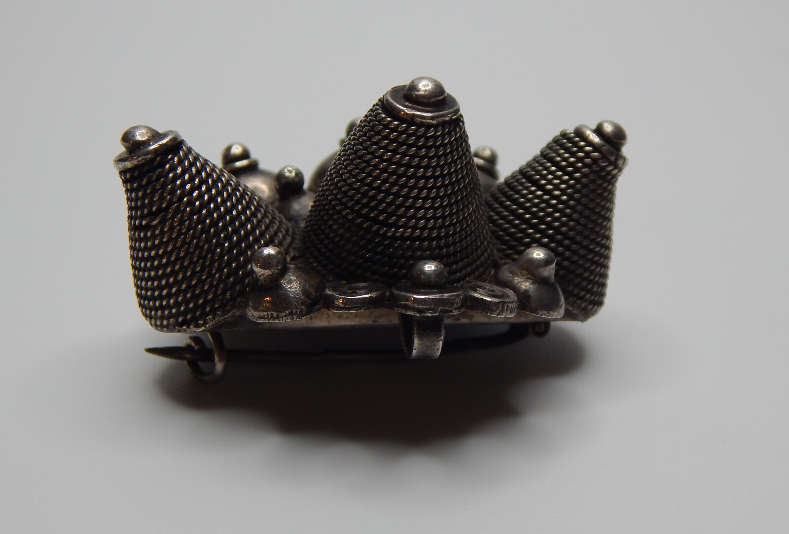 Art Deco African Sterling Silver Brooch-Pendant, Signed B.N.A., Depose