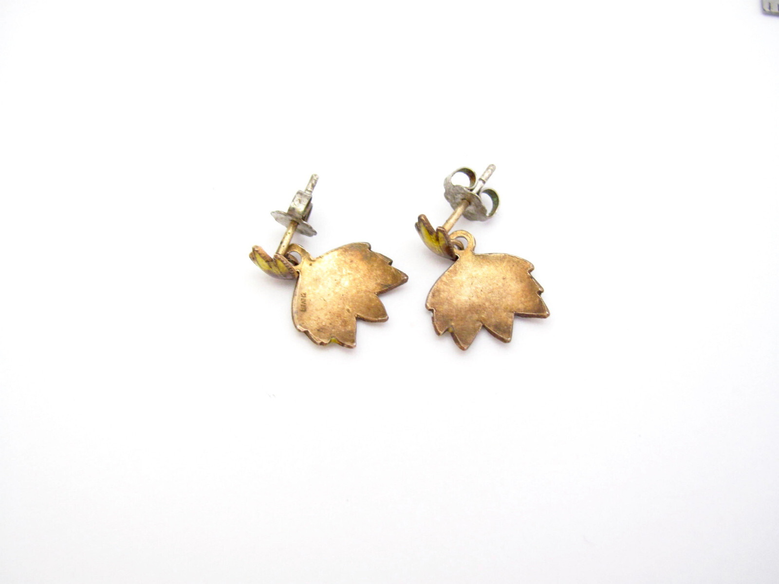 Vintage Earrings Enamel Flowers Silver Gold Guilded Dainty Birthday Anniversary