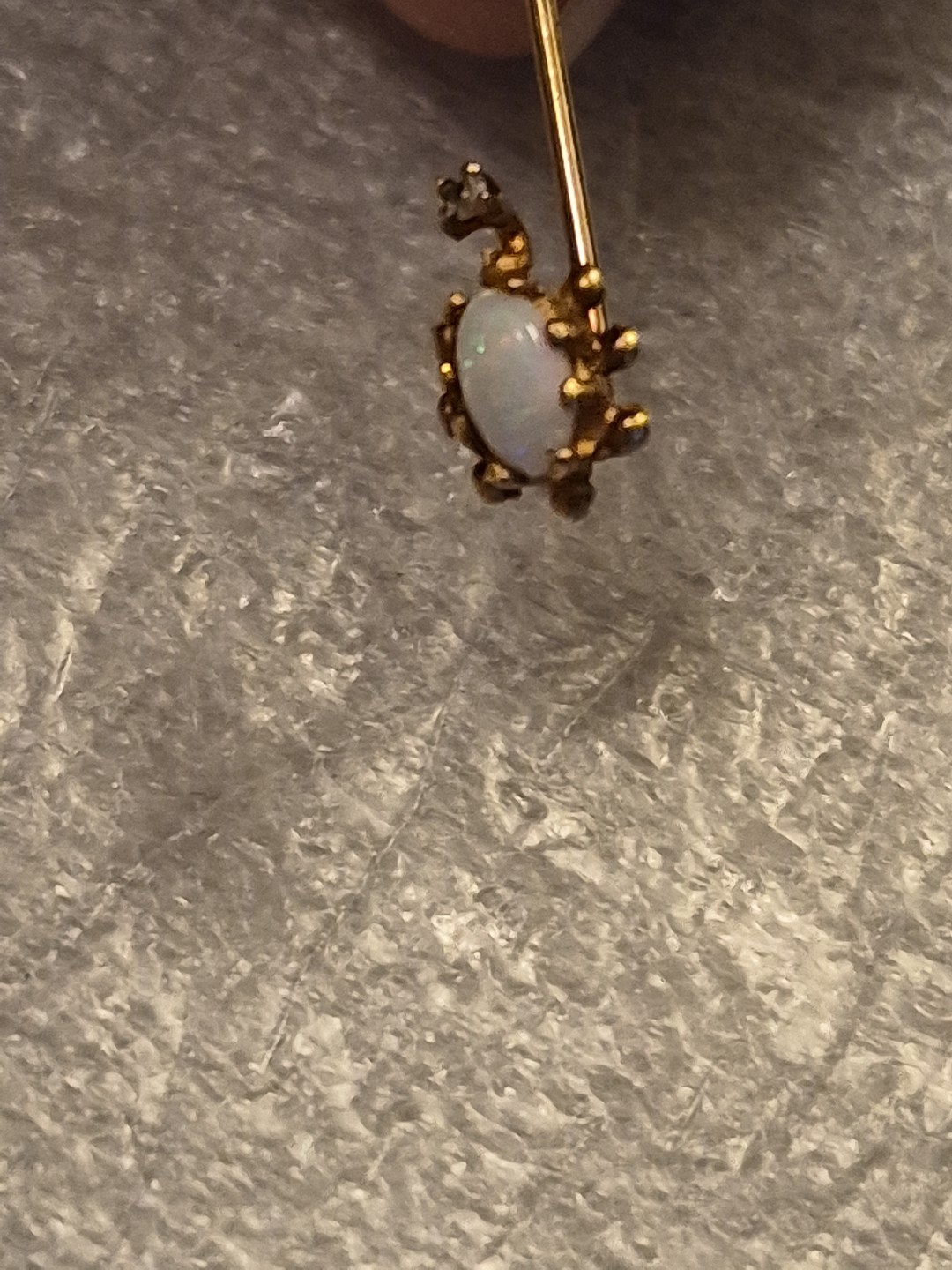 Vintage Opal-?Stick Pin 14K Yellow Gold