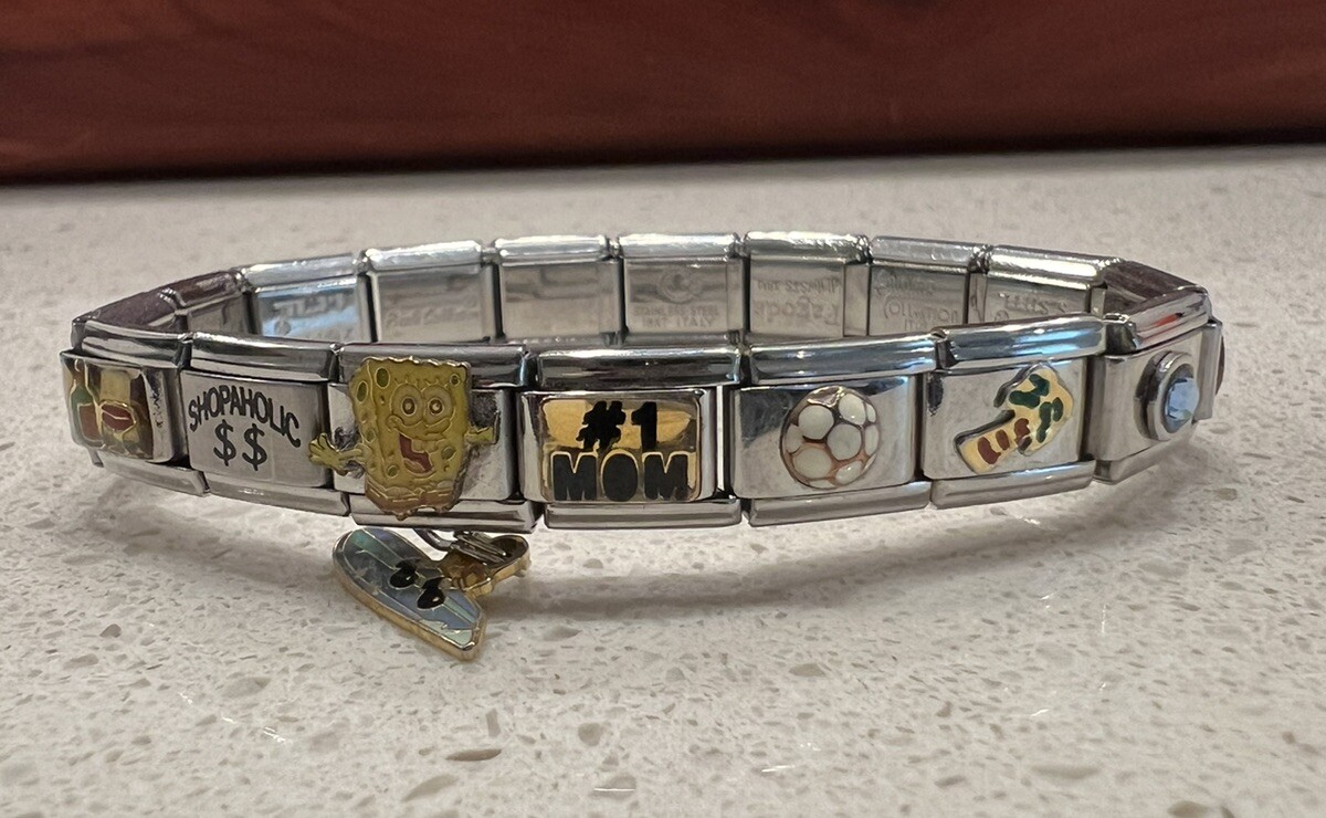 Trendy Window Charm Bracelet – Italian Bracelet With Many Charms!
