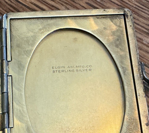 Elgin American Double Locket With Photos Sterling. 1915-1920