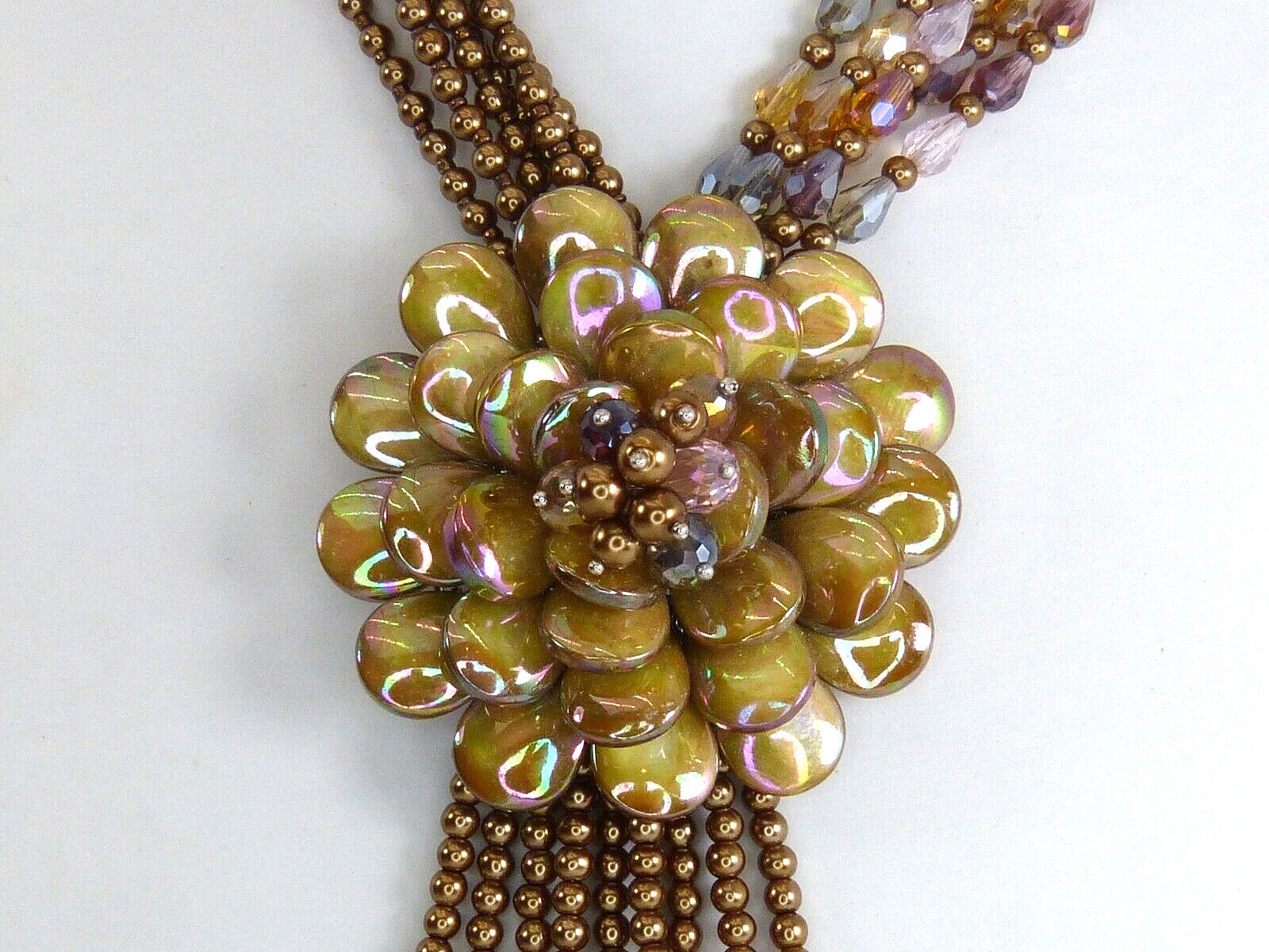 Vintage Joan Rivers Starlet Necklace Copper Bronze Color Statement Necklace