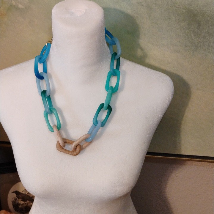 Chicos Multicolor Chunky Chain Statement Necklace