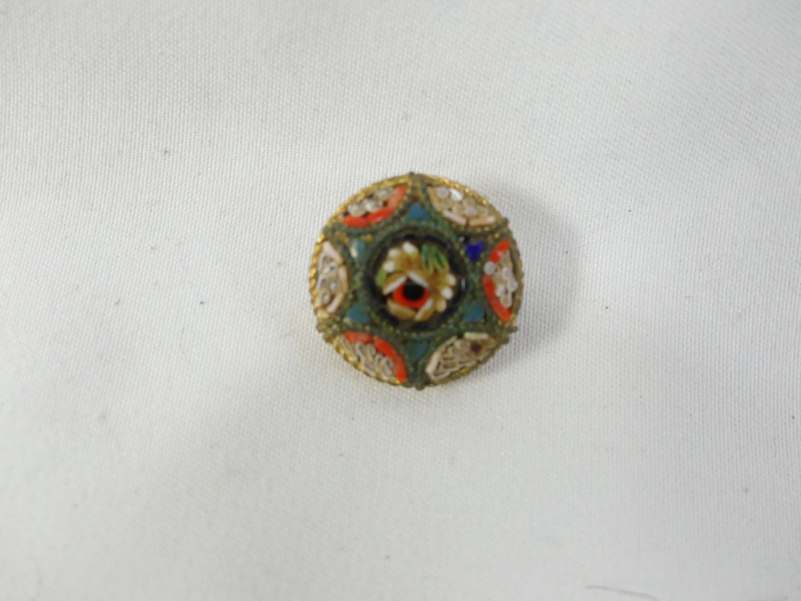2 Pair Vintage Micro Mosaic Tile Made in Italy Clip on Earrings