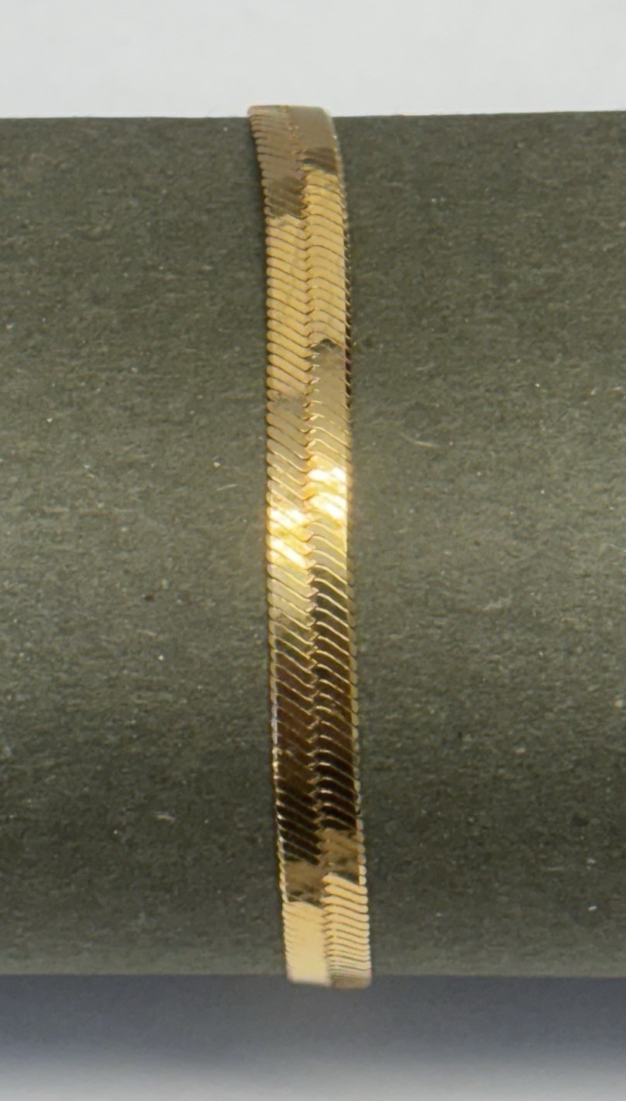 Vintage Napier Herringbone Bracelet, Gold Plated High-End Fashion Jewelry, 6mm