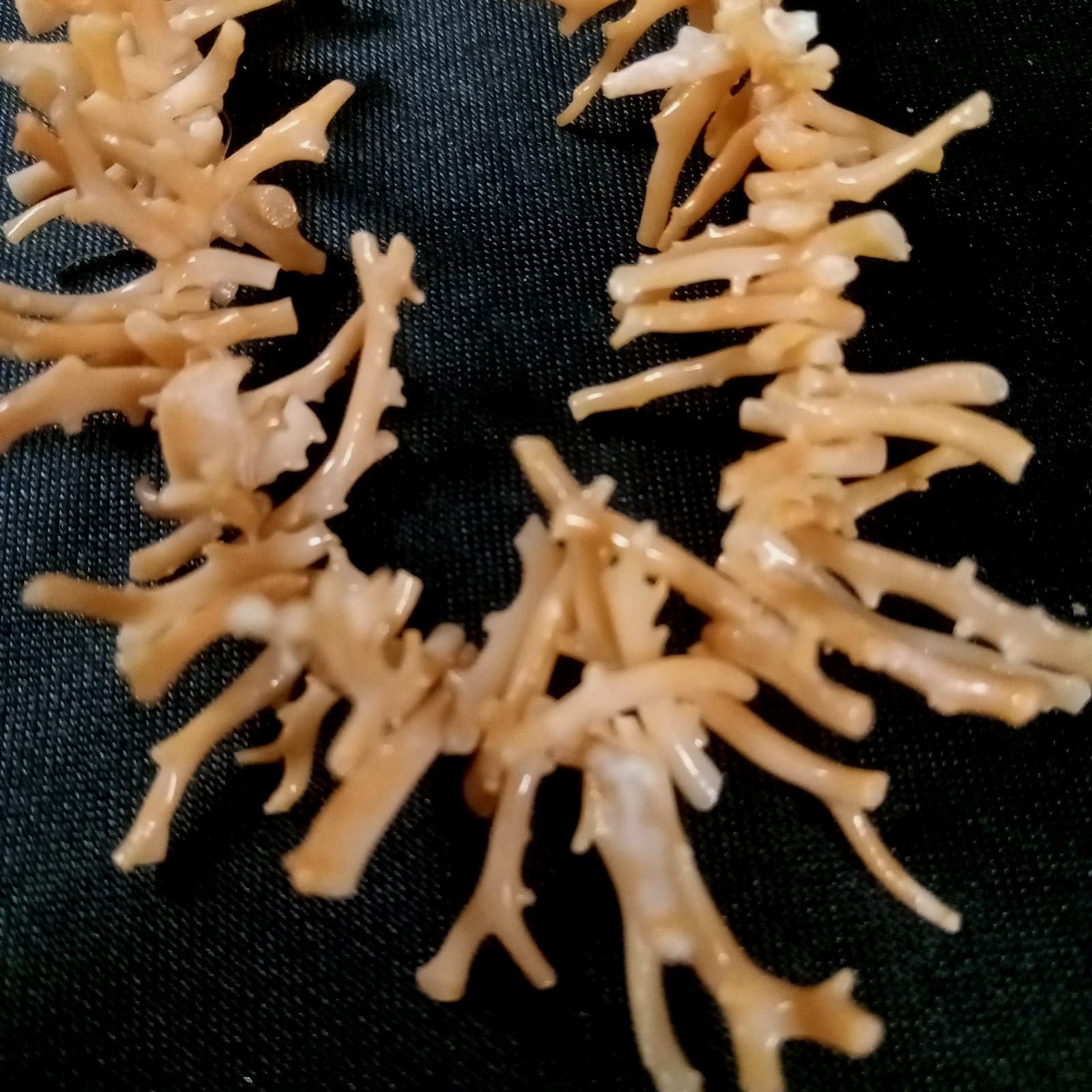 Vintage Kauai Pink Coral Branch Twist Necklace 12in Handmade Hawaii Authentic