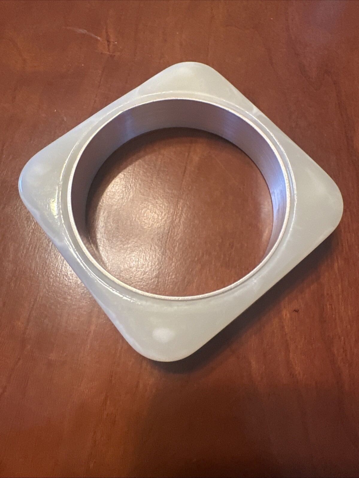 Unusual square shape Acrylic Resin vintage silver modernist bracelet