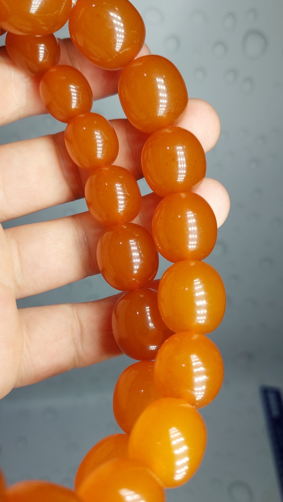 Vintage original Baltic amber beads, made in the USSR, honey color, 127 g