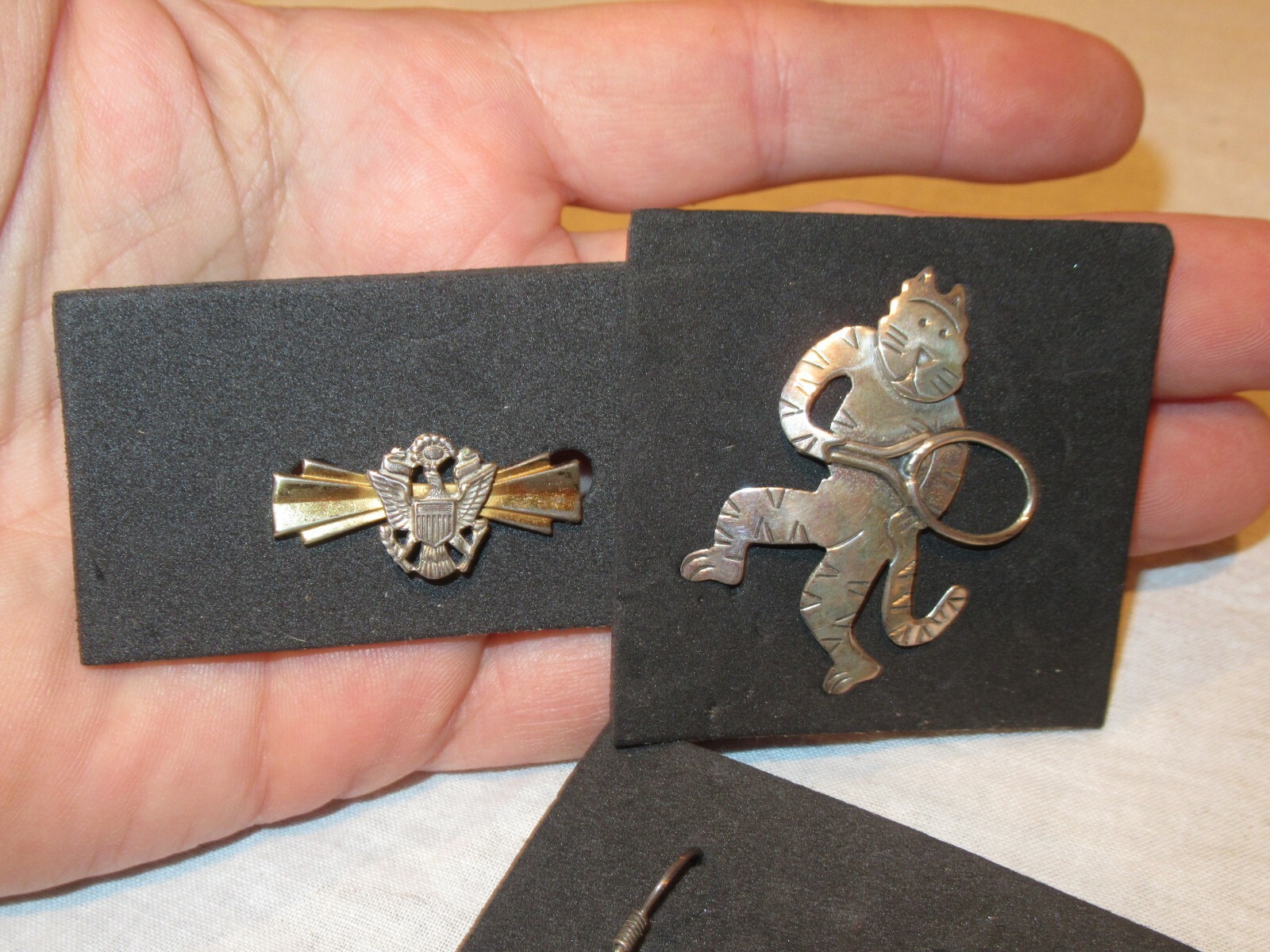 Sterling Silver Jewelry Lot Topazio Brooch Earrings Military Noah’s Ark + (521H