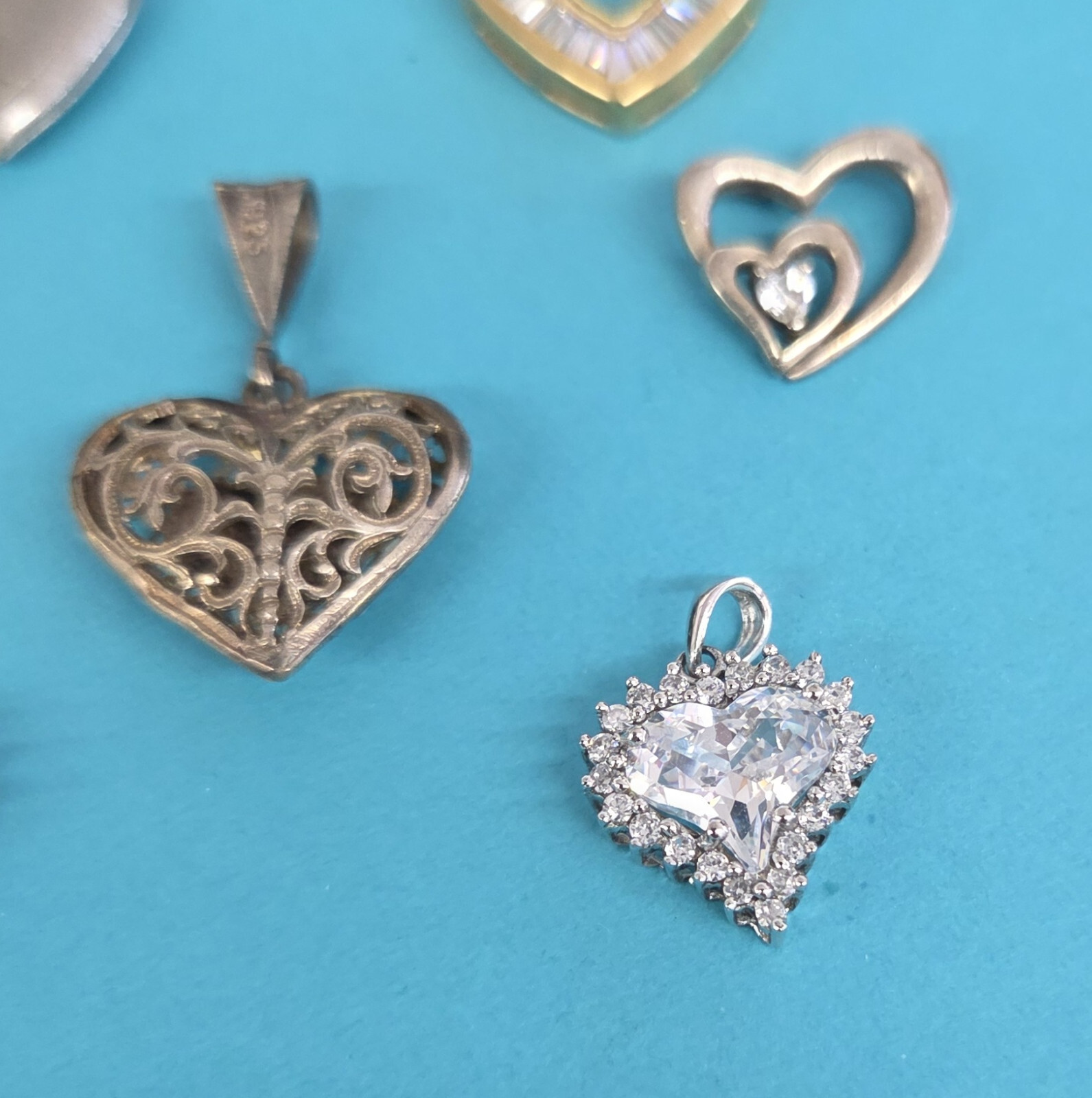 Sterling Silver Heart Shape Design Variety Fashion Charms / Pendants / Locket