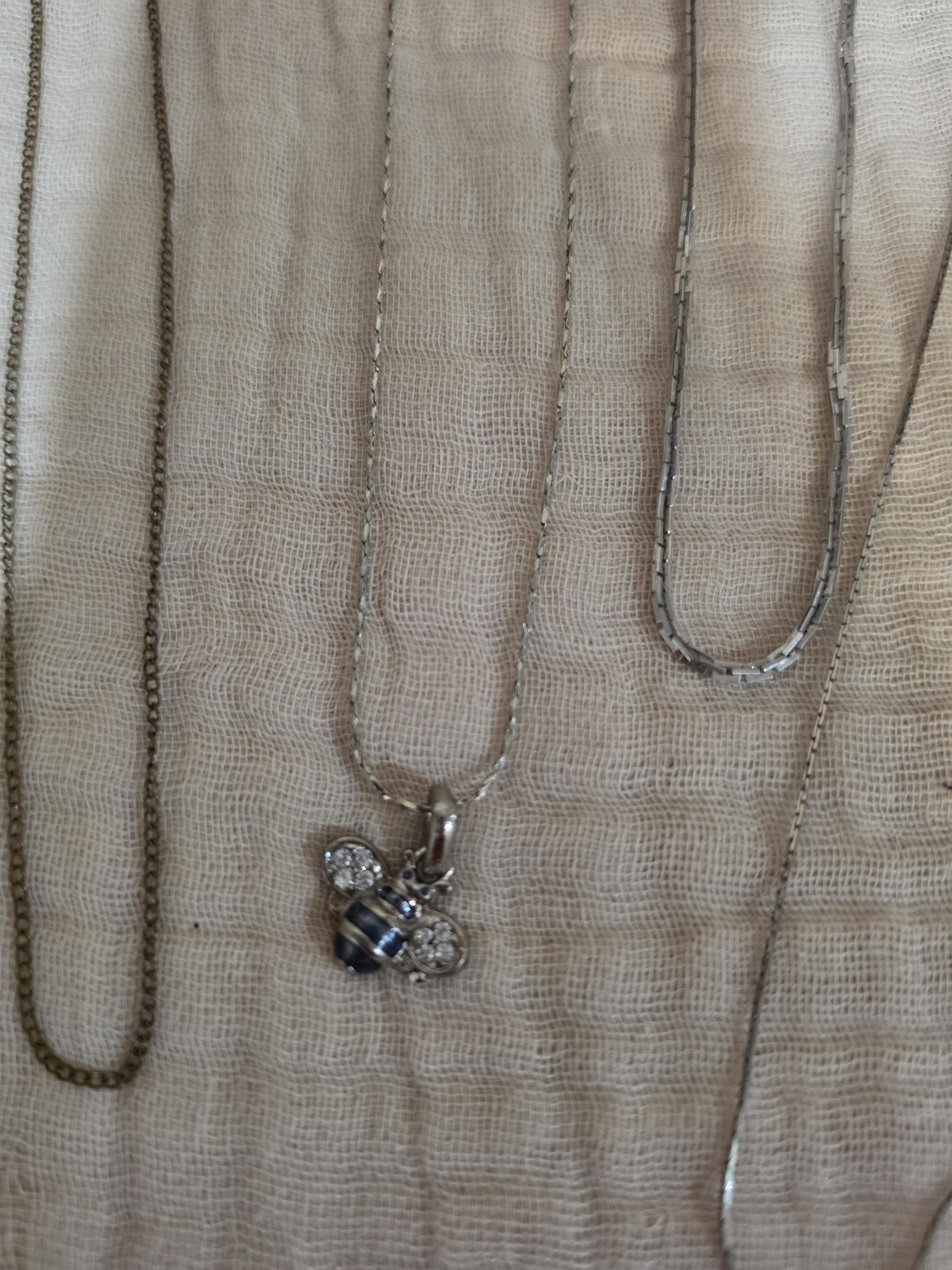 Vintage Mixed Metal Necklace Lot Mesh Flower Pendant Lariat Necklace Bolo