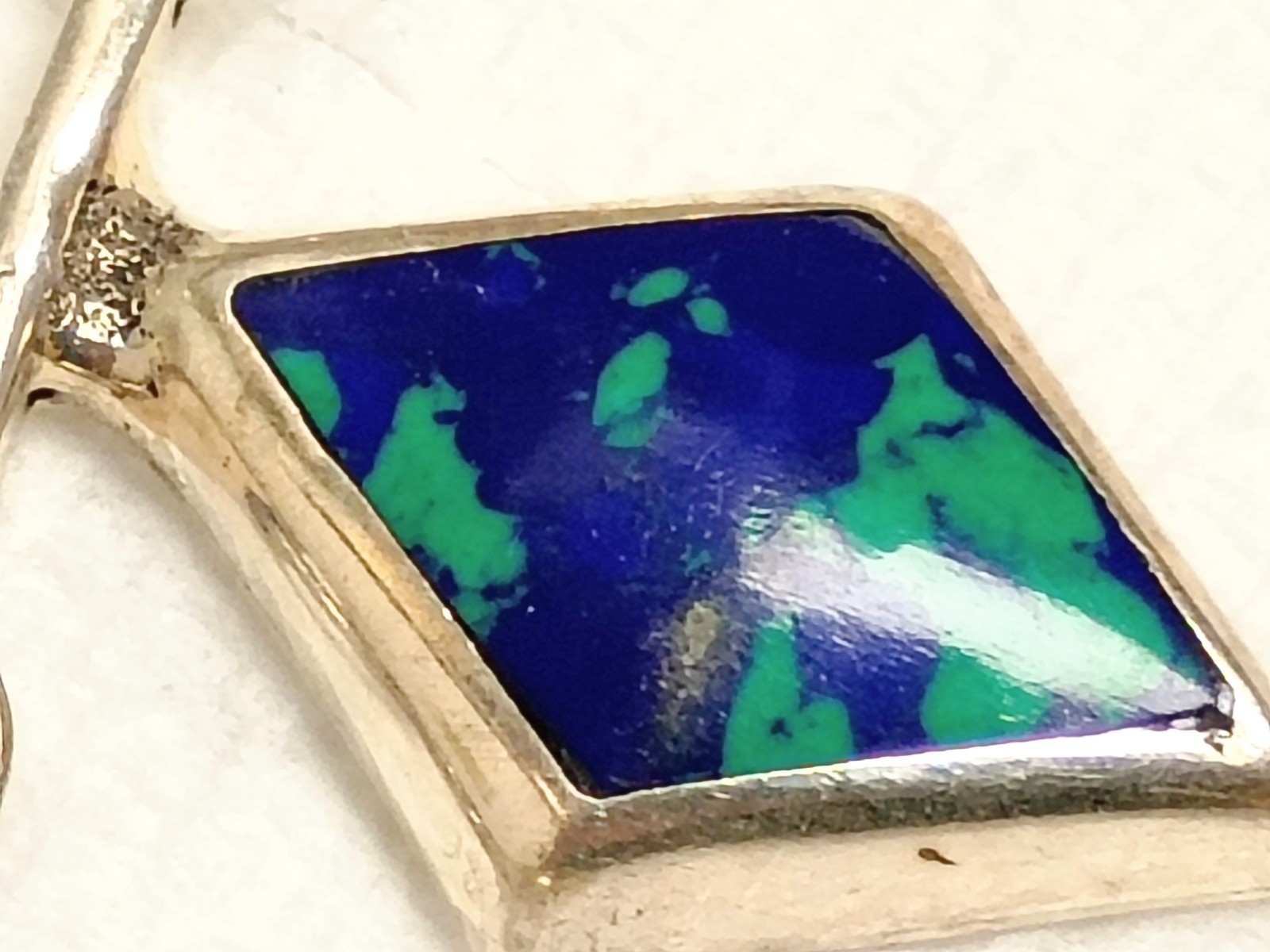 950 Silver Taxco Mid Century TM-181 Necklace Malachite Turquoise Lapis Sugilite