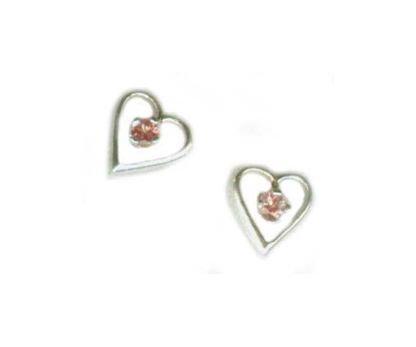 Alexandrite Heart Earrings Antique 19thC Russia Natural Handcrafted Color-Change