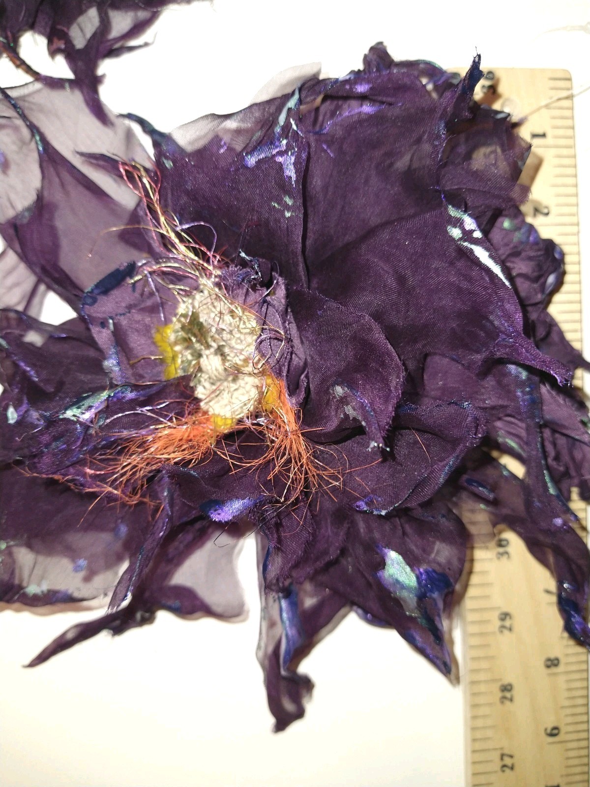Brooch Large Purple Silk Costume Brooches & Pins Hair Clip Accessories Jewelry