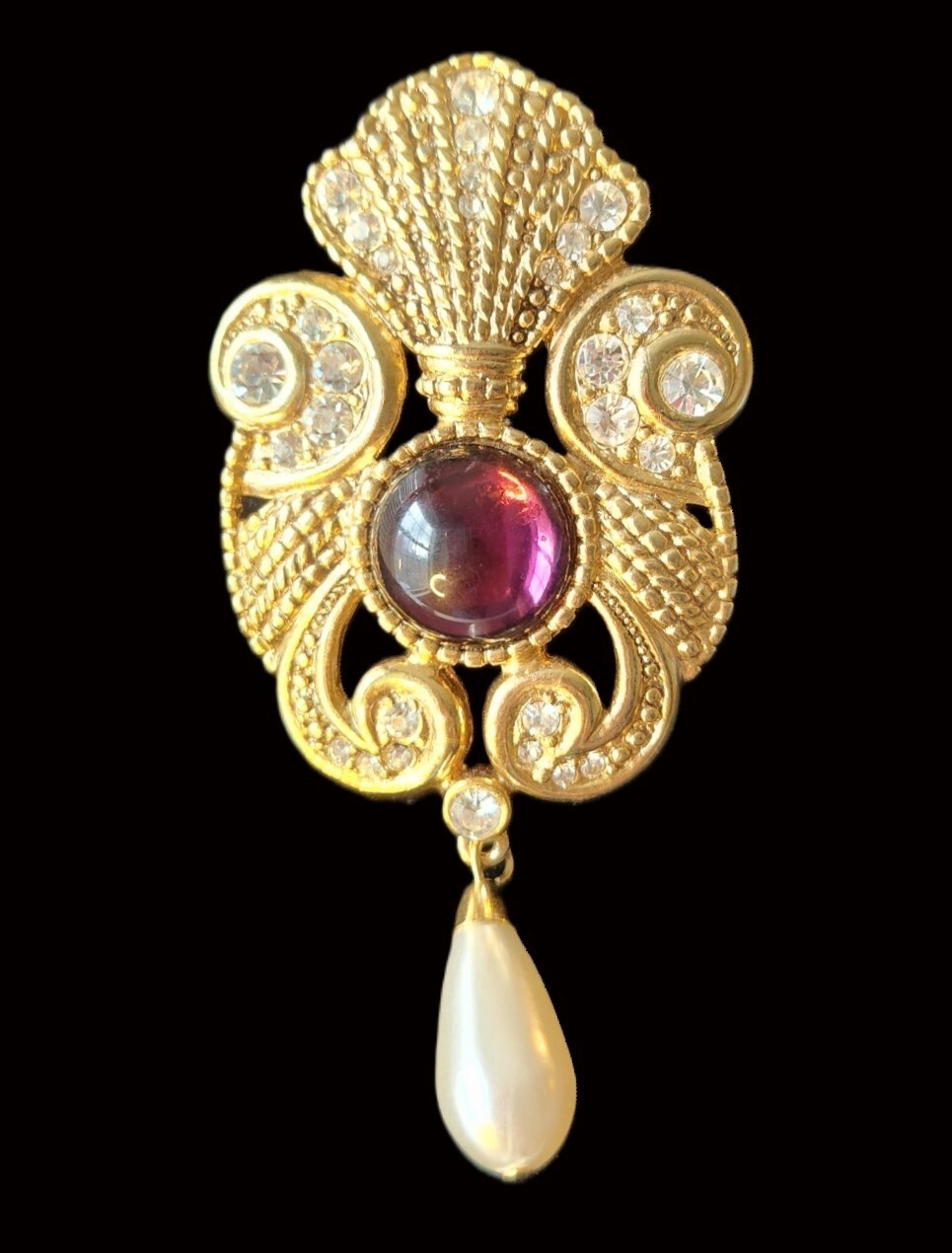 Jeff Lieb Brooch & Piscatelli Earrings: Vintage Jewels of India, Moghul style