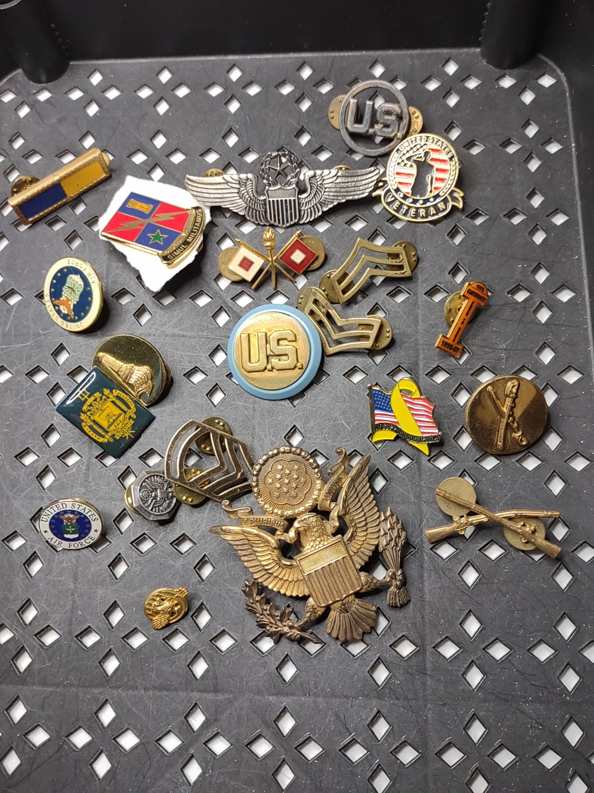 Lot Of Military Themed Pins Military Pin Lot DSTAC