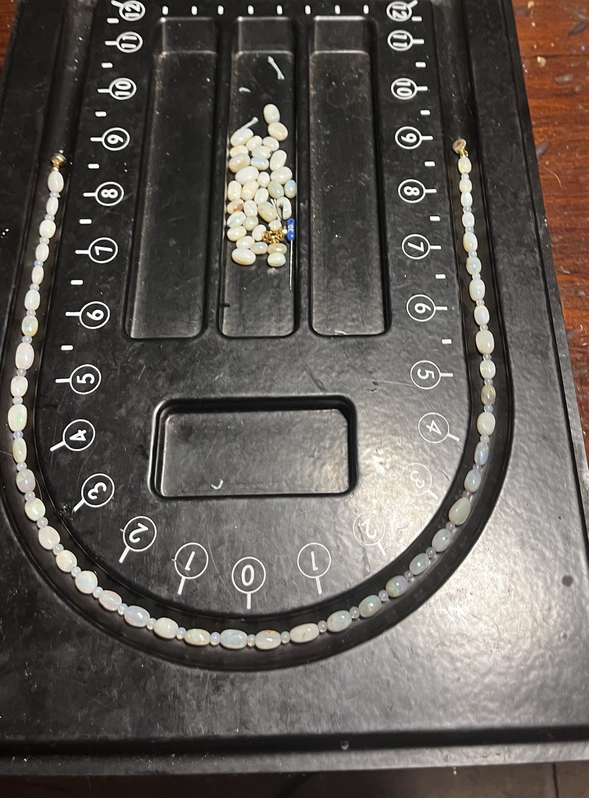 Grade A Opal Bead w/Gold FilledMagnetic Clasp, Iridescent Flashes