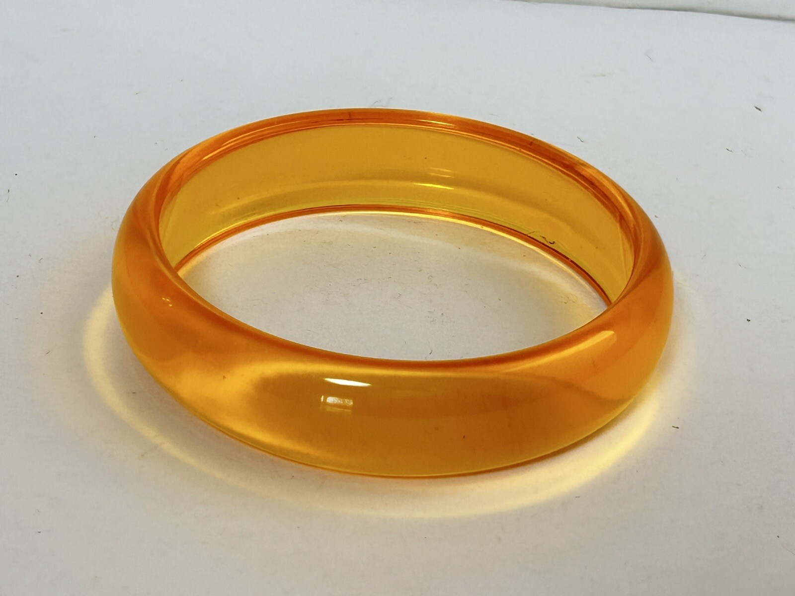 Vintage ‘80s Sunny Lemon Lucite Acrylic Yellow Transparent HiLo Bangle