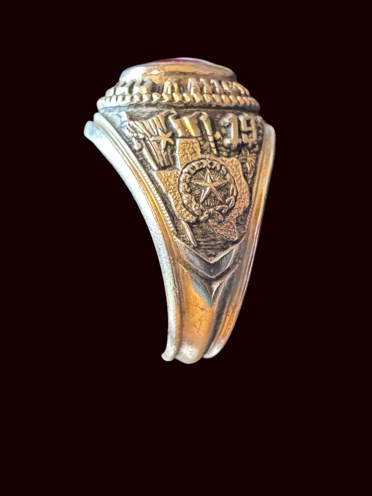 VTG 1965 Ladies Zales 10K White Gold Class Ring Odessa, Tex. High School Sz 5.5