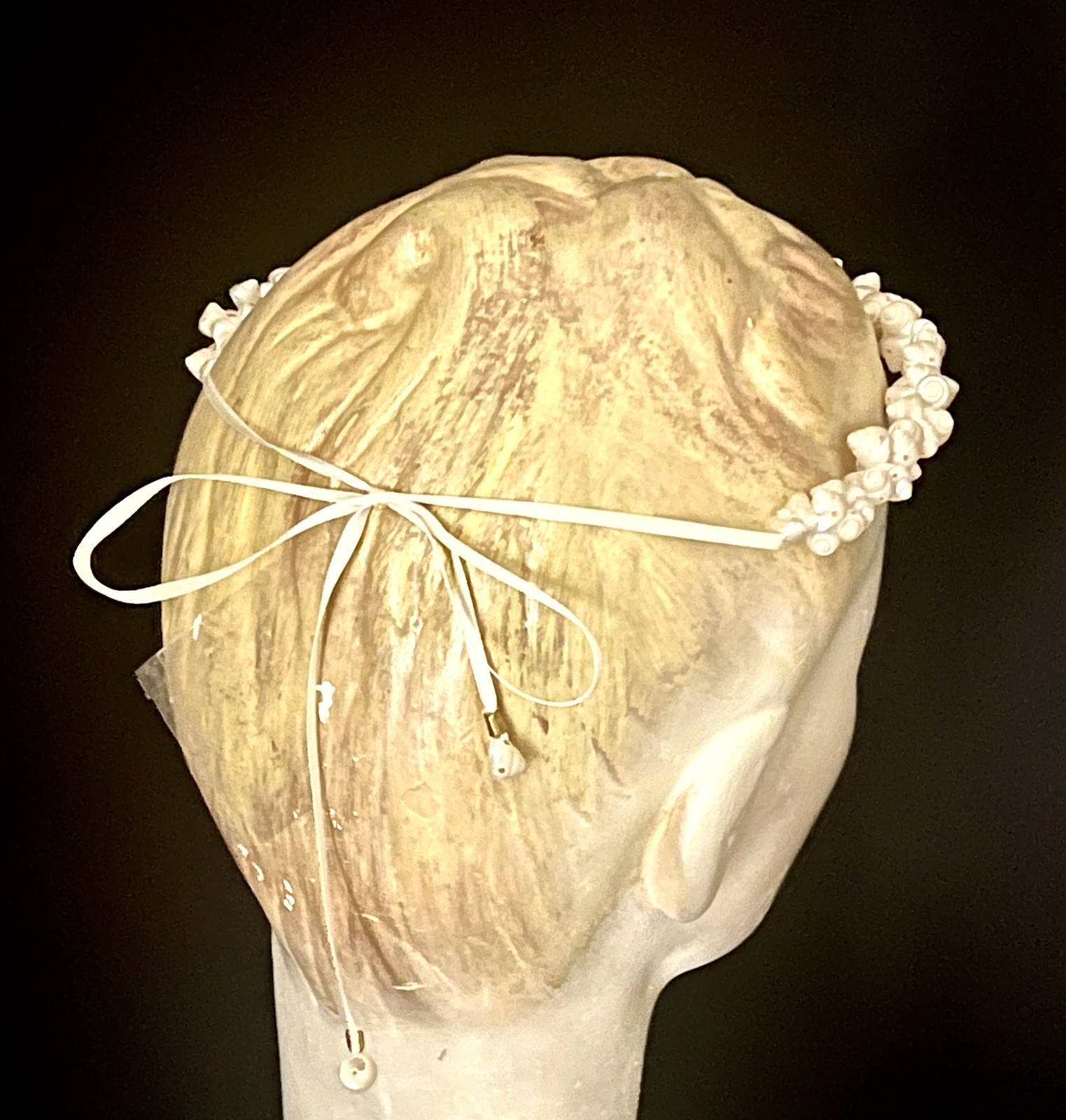 Vintage Iridescent Aboriginal Trochus Shell Necklace, Headpiece or Bracelet
