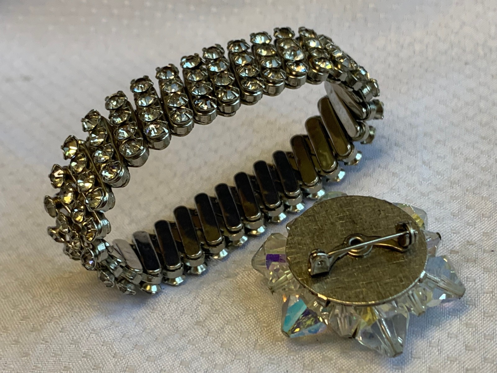 Vtg Costume Jewelry Lot Taylor Made Kramer Elco Coro Aurora Borealis Rhinestone